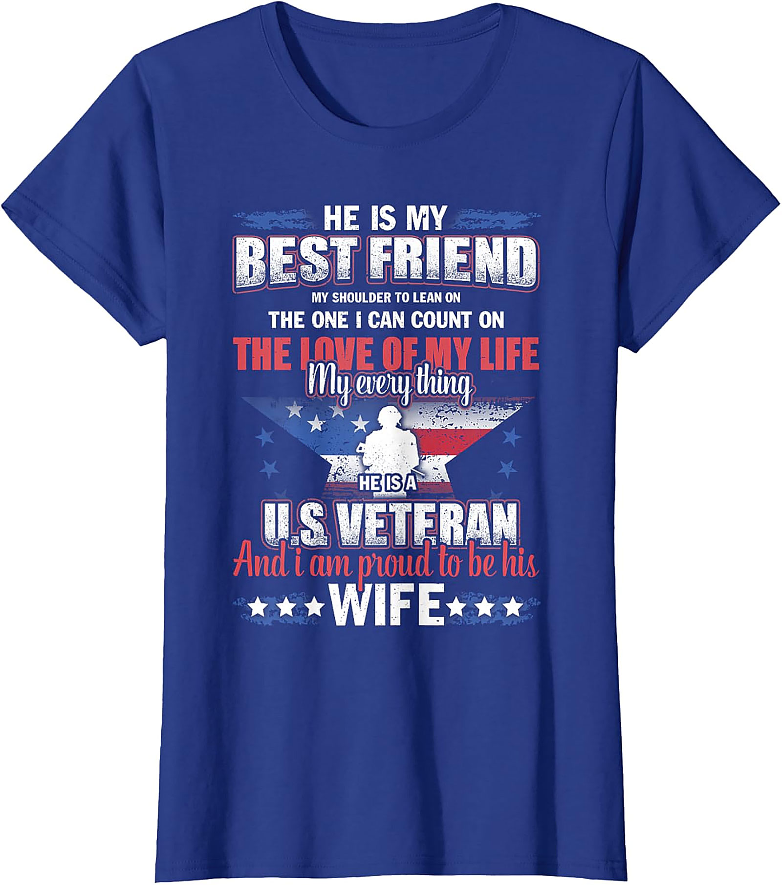 Proud U.S. Veteran Wife T-Shirt | Patriotic Gift for Her