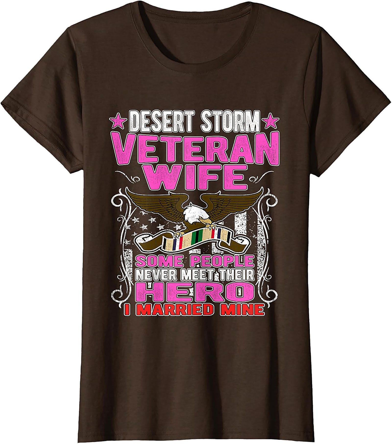Desert Storm Veteran Wife T-shirt | I Married My Hero Tee