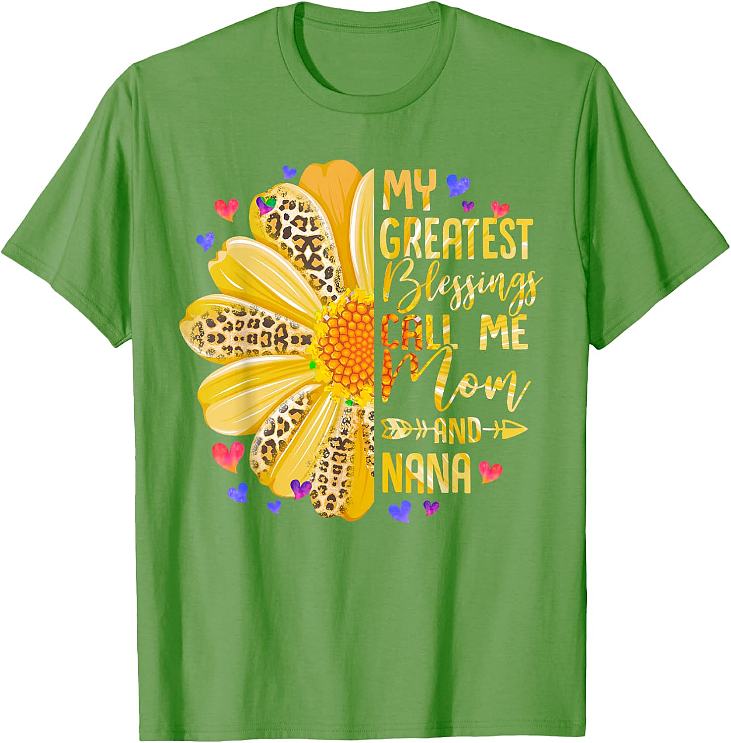 Mom and Nana T-Shirt Greatest Blessings Sunflower Tee