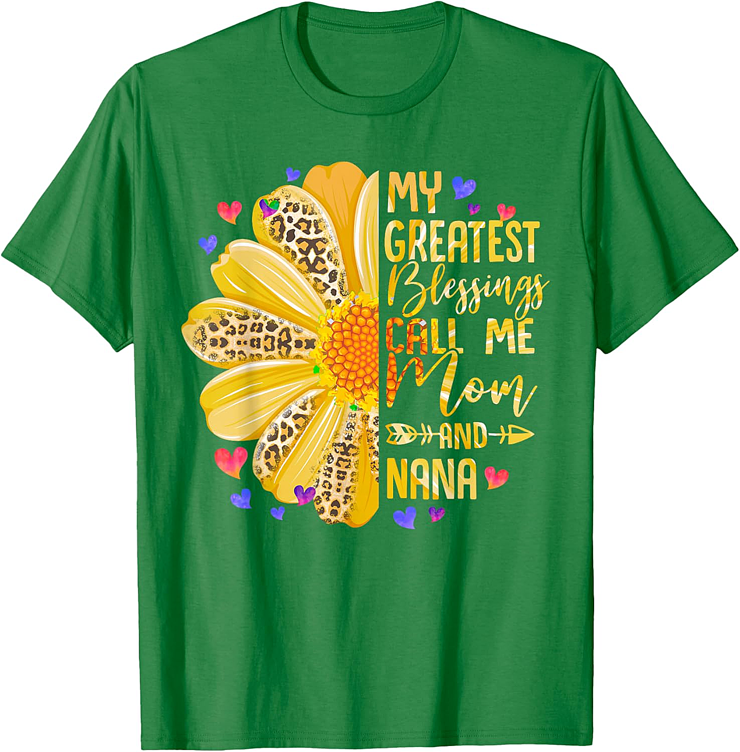 Mom and Nana T-Shirt Greatest Blessings Sunflower Tee