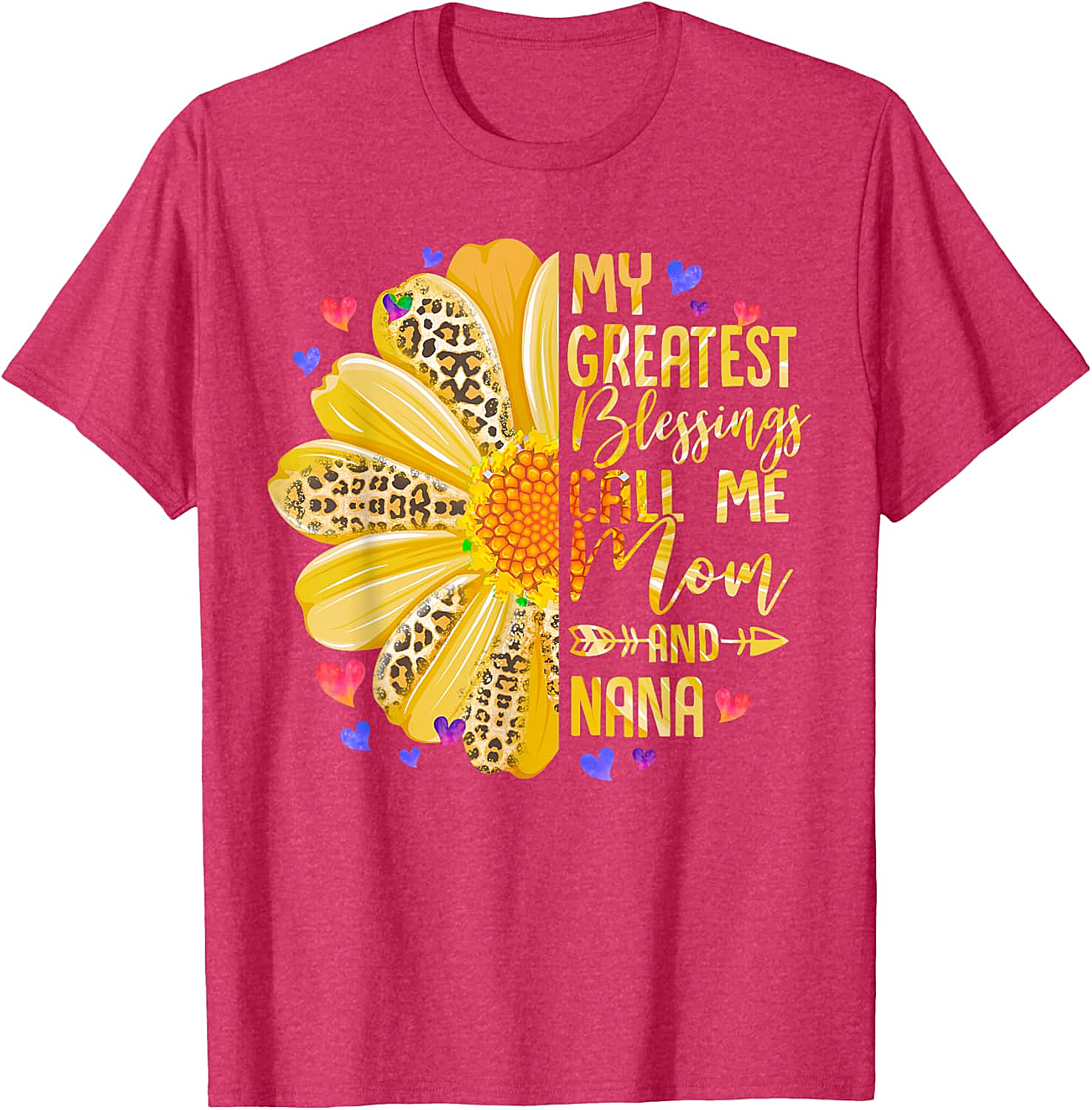 Mom and Nana T-Shirt Greatest Blessings Sunflower Tee