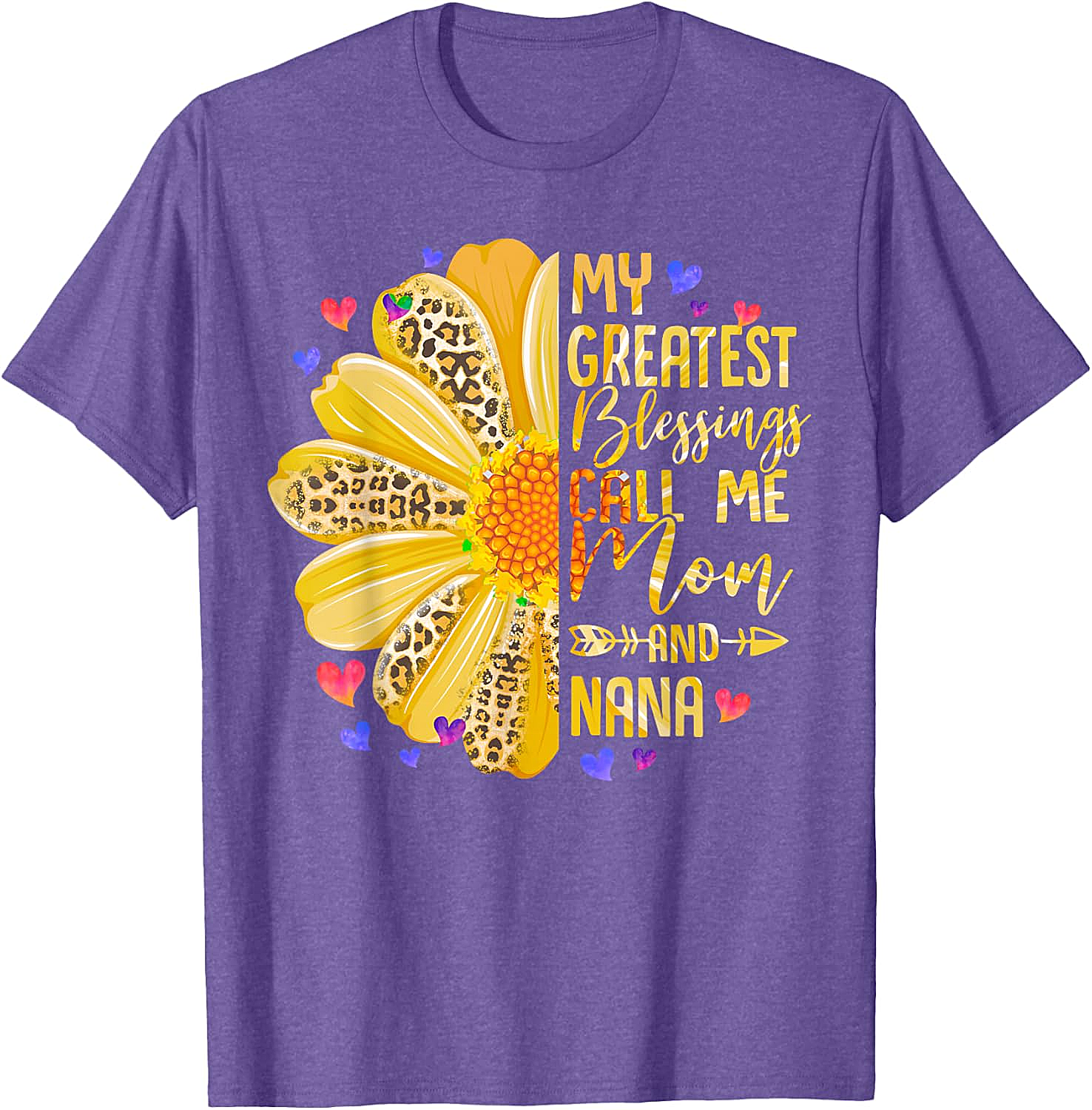Mom and Nana T-Shirt Greatest Blessings Sunflower Tee