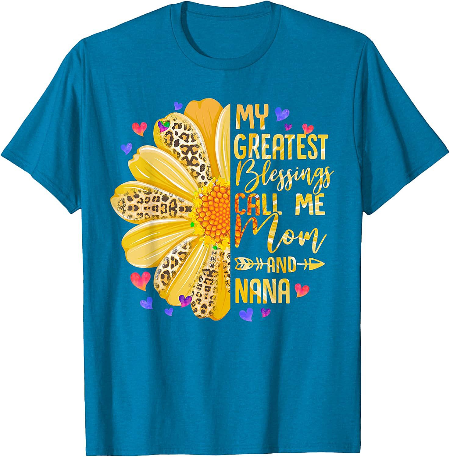Mom and Nana T-Shirt Greatest Blessings Sunflower Tee