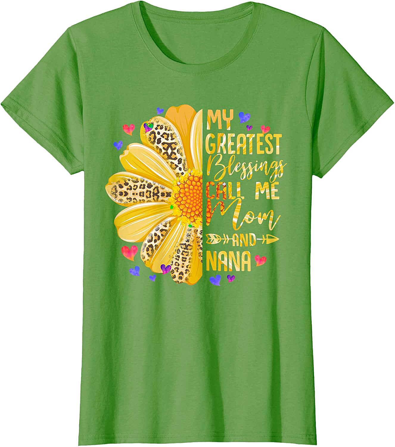 Mom and Nana T-Shirt Greatest Blessings Sunflower Tee