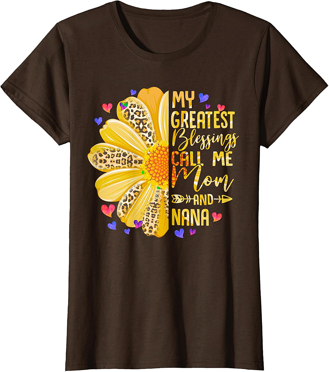 Mom and Nana T-Shirt Greatest Blessings Sunflower Tee