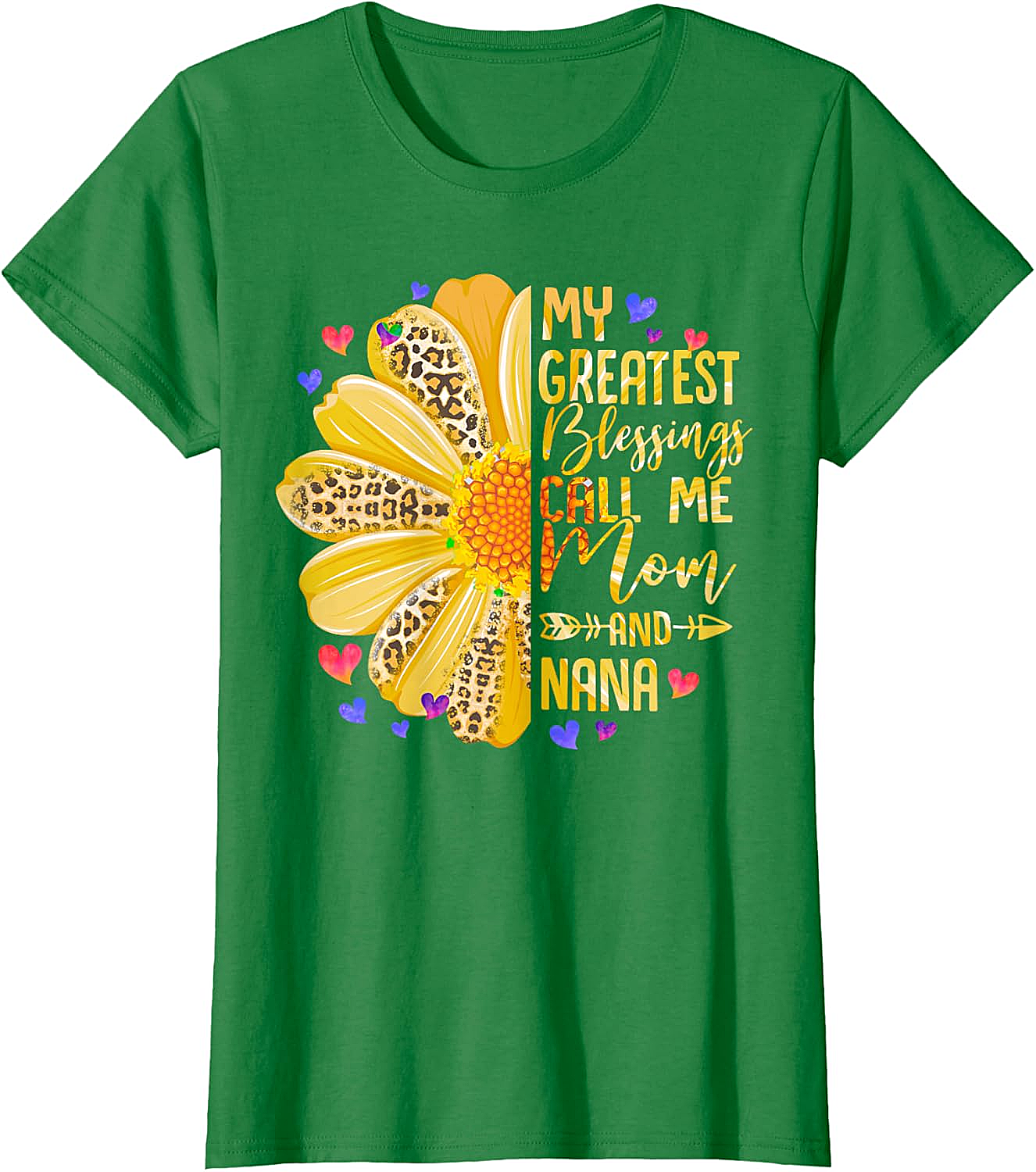 Mom and Nana T-Shirt Greatest Blessings Sunflower Tee