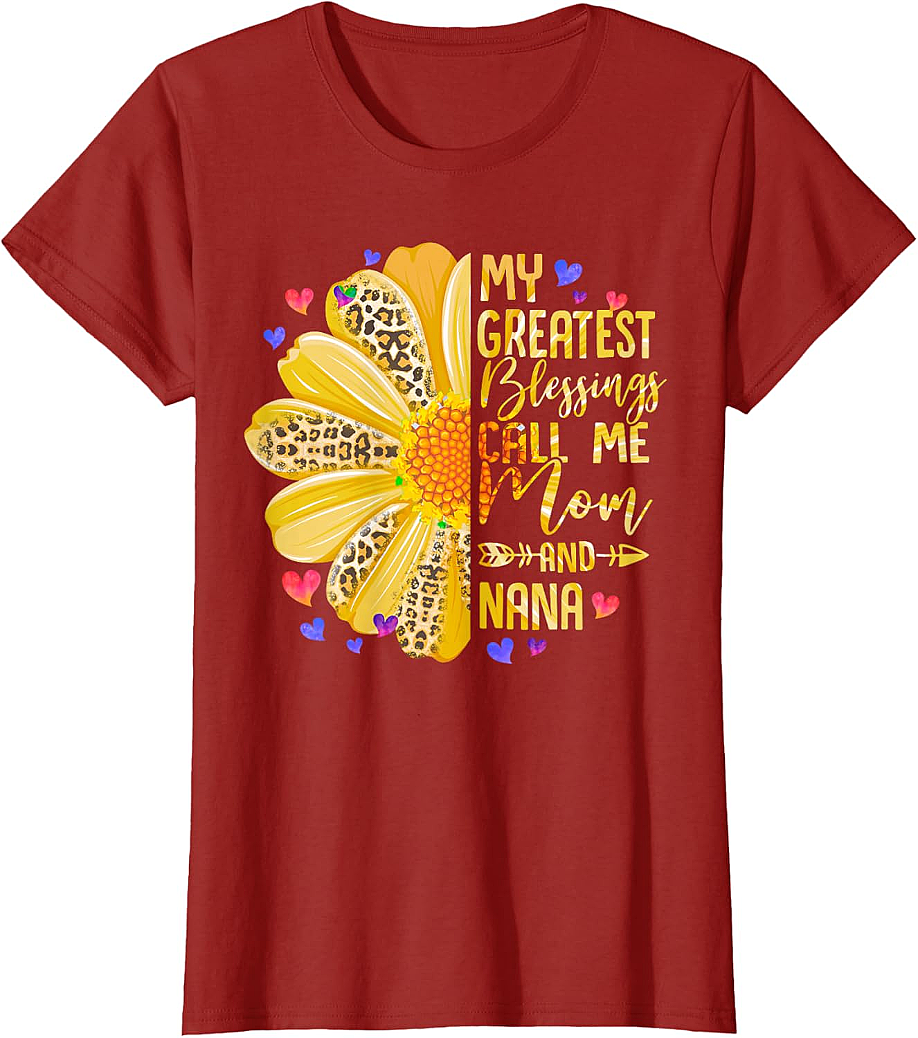 Mom and Nana T-Shirt Greatest Blessings Sunflower Tee