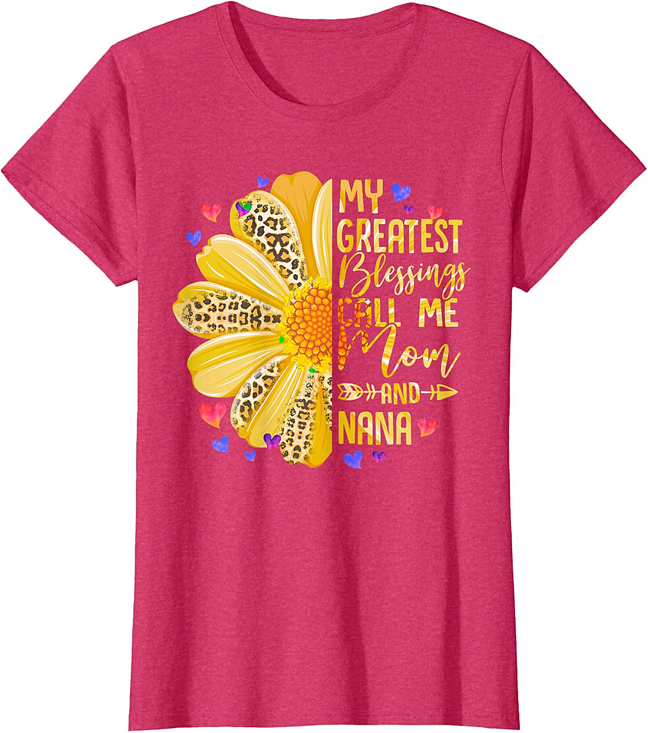 Mom and Nana T-Shirt Greatest Blessings Sunflower Tee