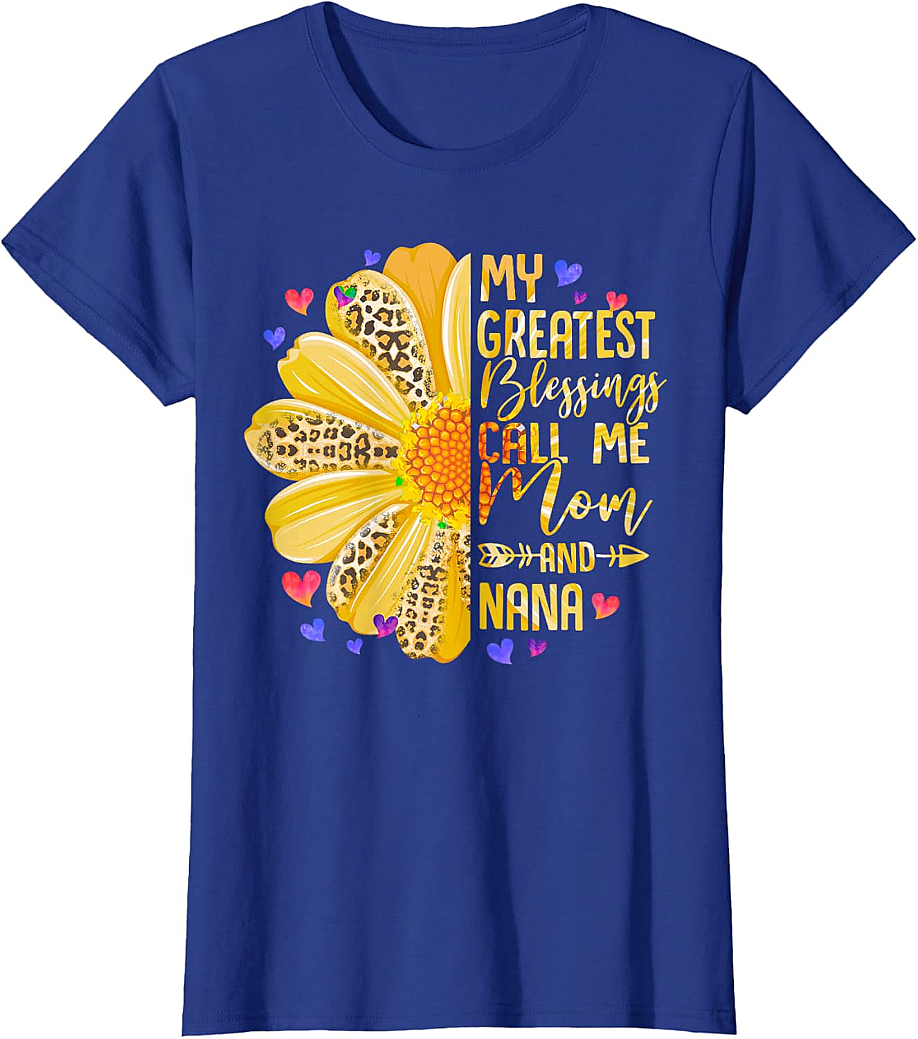 Mom and Nana T-Shirt Greatest Blessings Sunflower Tee