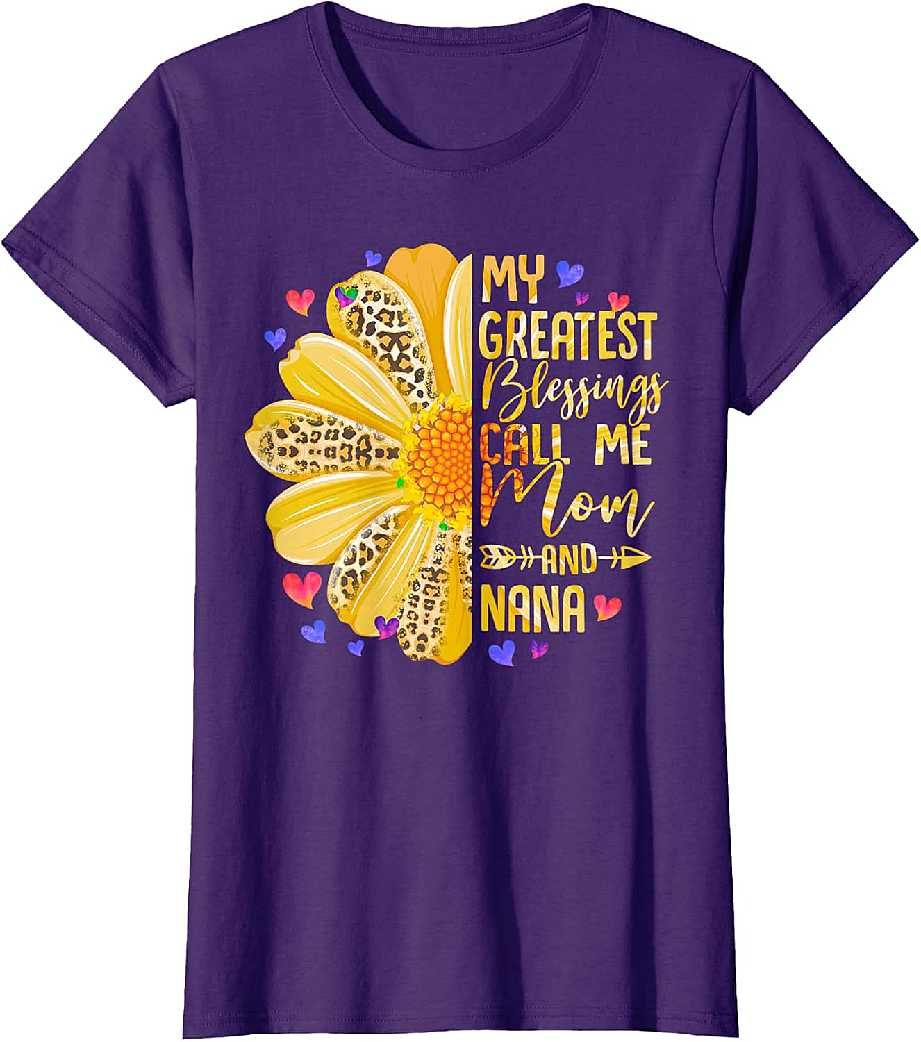 Mom and Nana T-Shirt Greatest Blessings Sunflower Tee