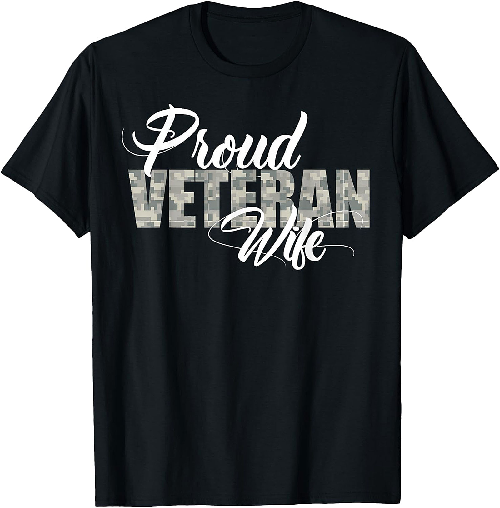 Proud Veteran Wife T-Shirt | Military Spouse Graphic Tee