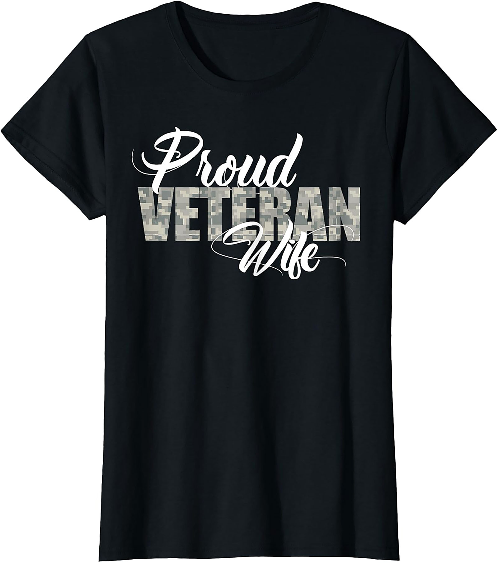 Proud Veteran Wife T-Shirt | Military Spouse Graphic Tee