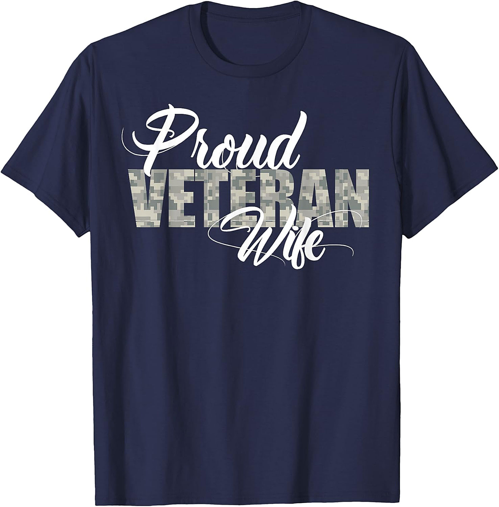 Proud Veteran Wife T-Shirt | Military Spouse Graphic Tee