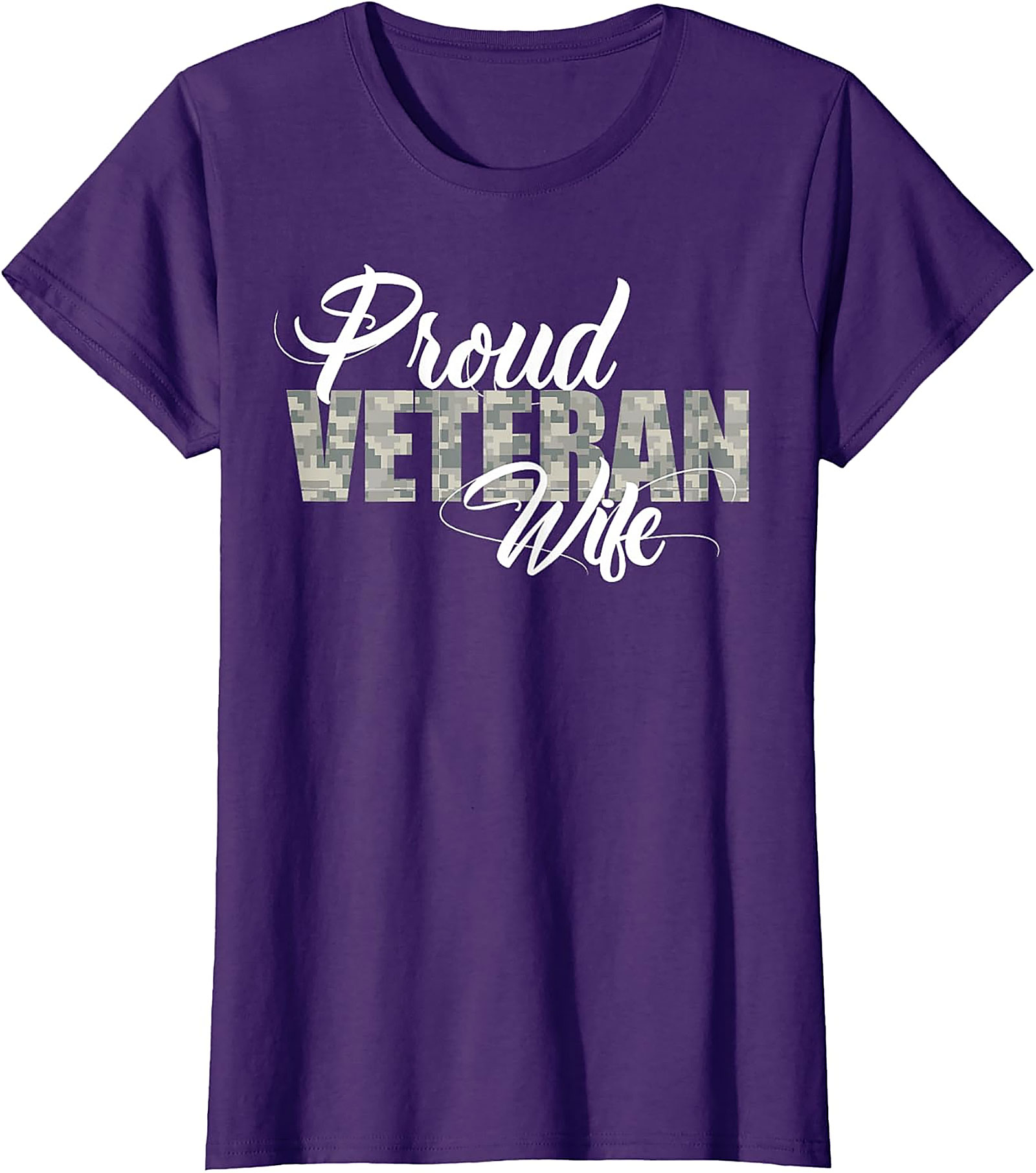 Proud Veteran Wife T-Shirt | Military Spouse Graphic Tee