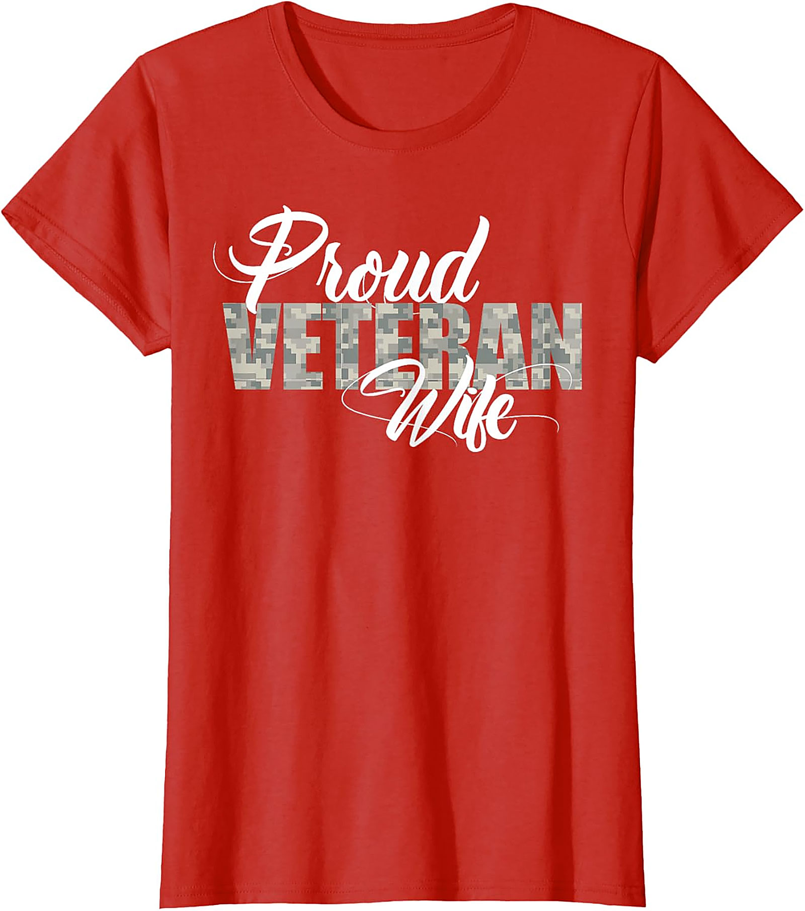 Proud Veteran Wife T-Shirt | Military Spouse Graphic Tee