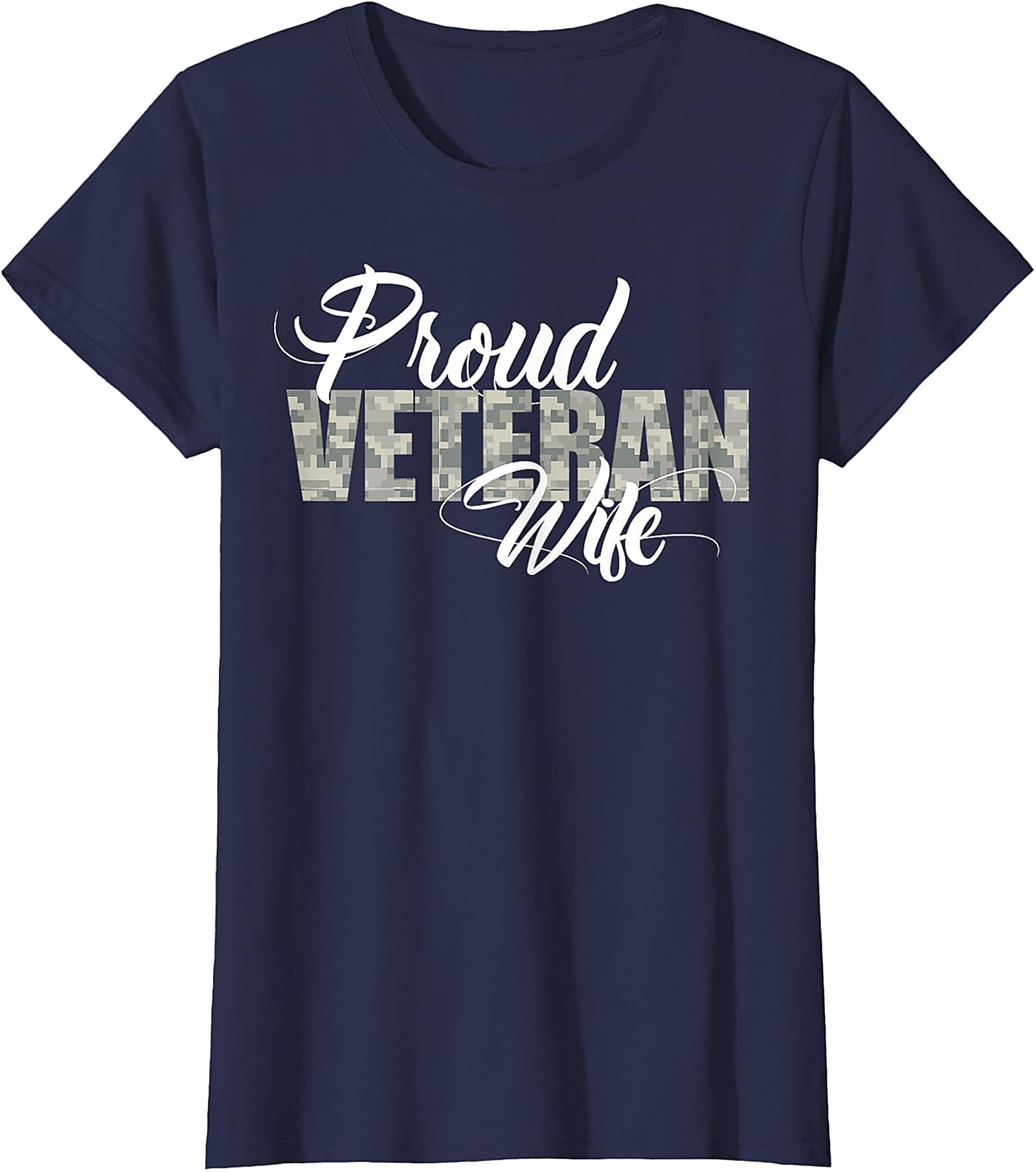 Proud Veteran Wife T-Shirt | Military Spouse Graphic Tee