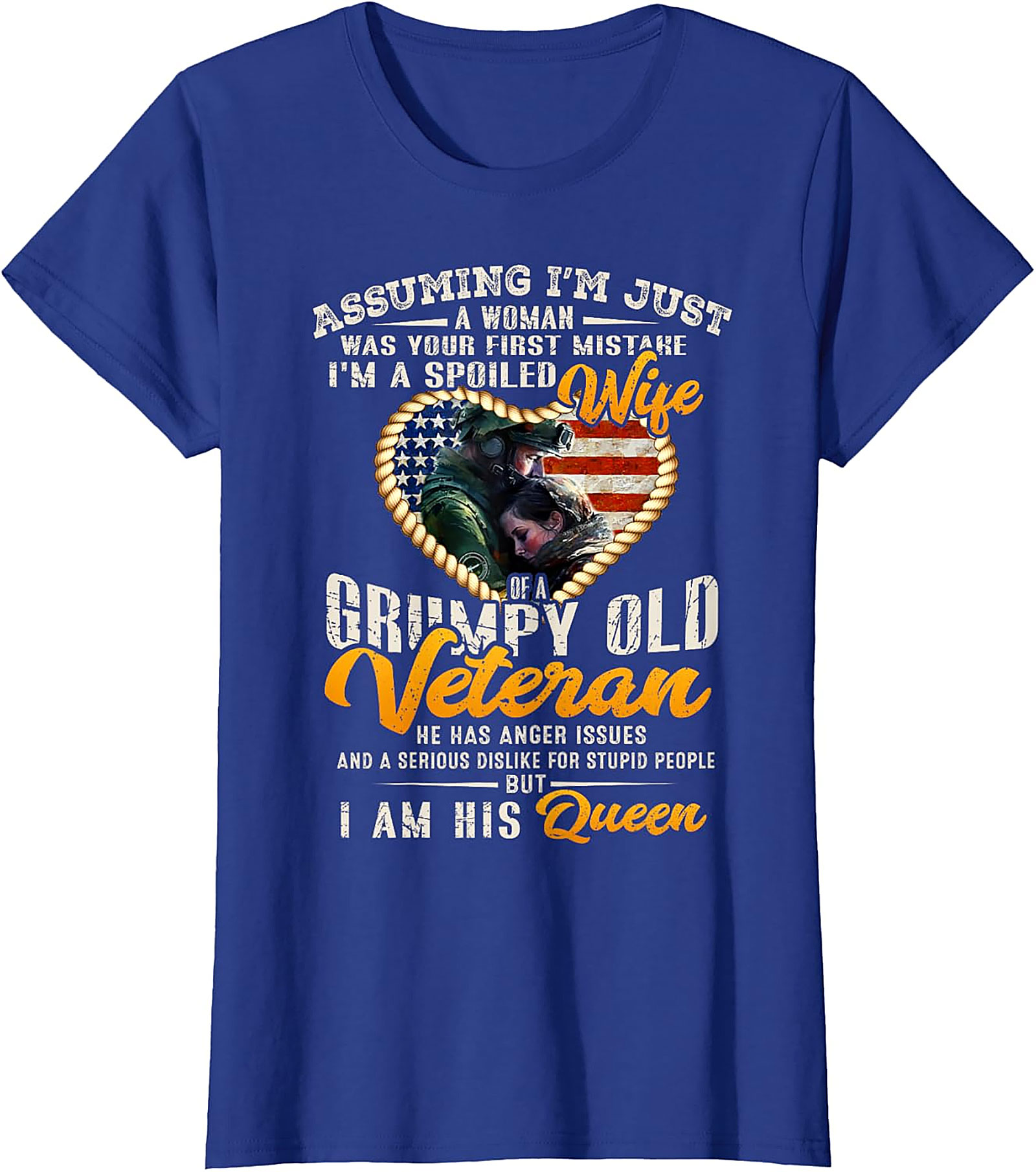 Spoiled Wife of a Grumpy Old Veteran T-Shirt | Graphic Tee