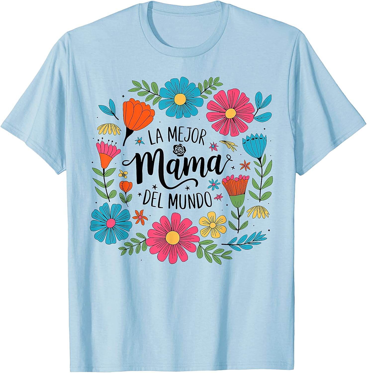  La Mejor Mamá Del Mundo T-shirt Floral Spanish Mom Tee