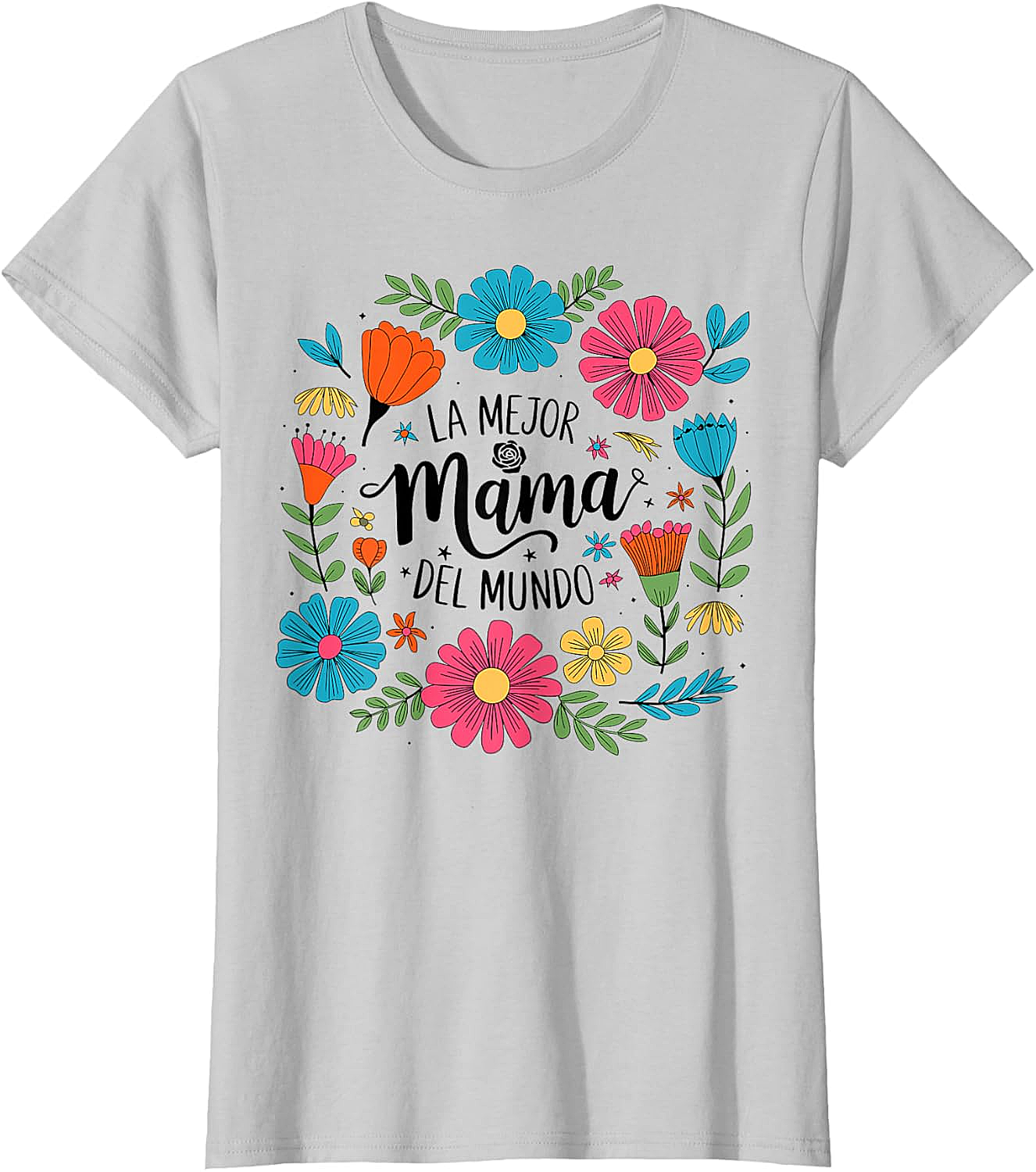  La Mejor Mamá Del Mundo T-shirt Floral Spanish Mom Tee