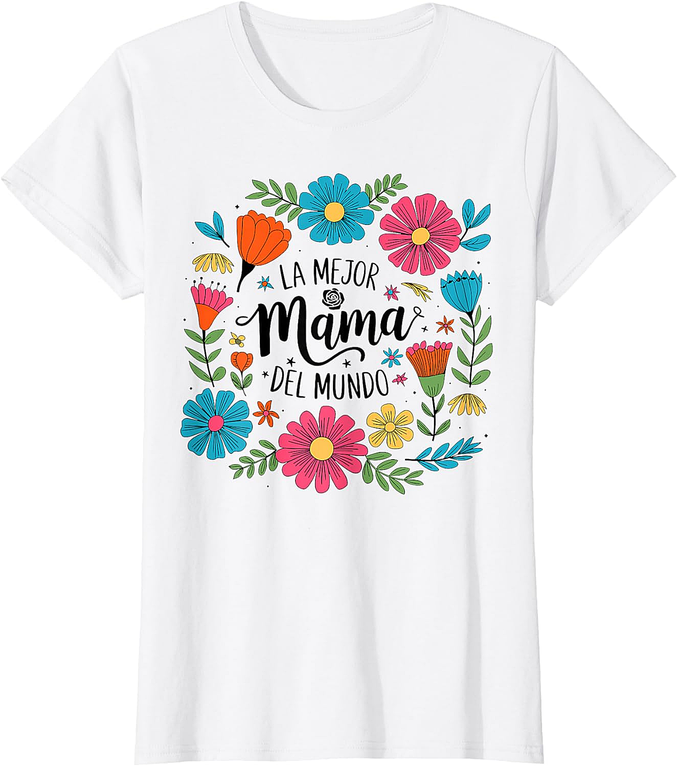  La Mejor Mamá Del Mundo T-shirt Floral Spanish Mom Tee