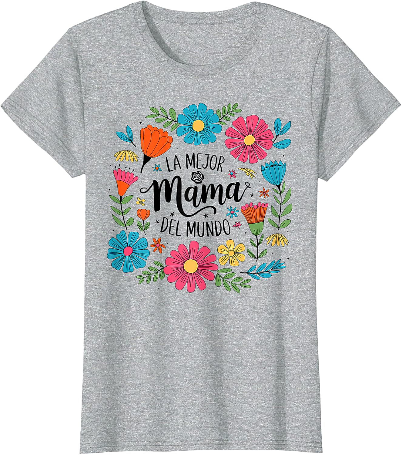  La Mejor Mamá Del Mundo T-shirt Floral Spanish Mom Tee