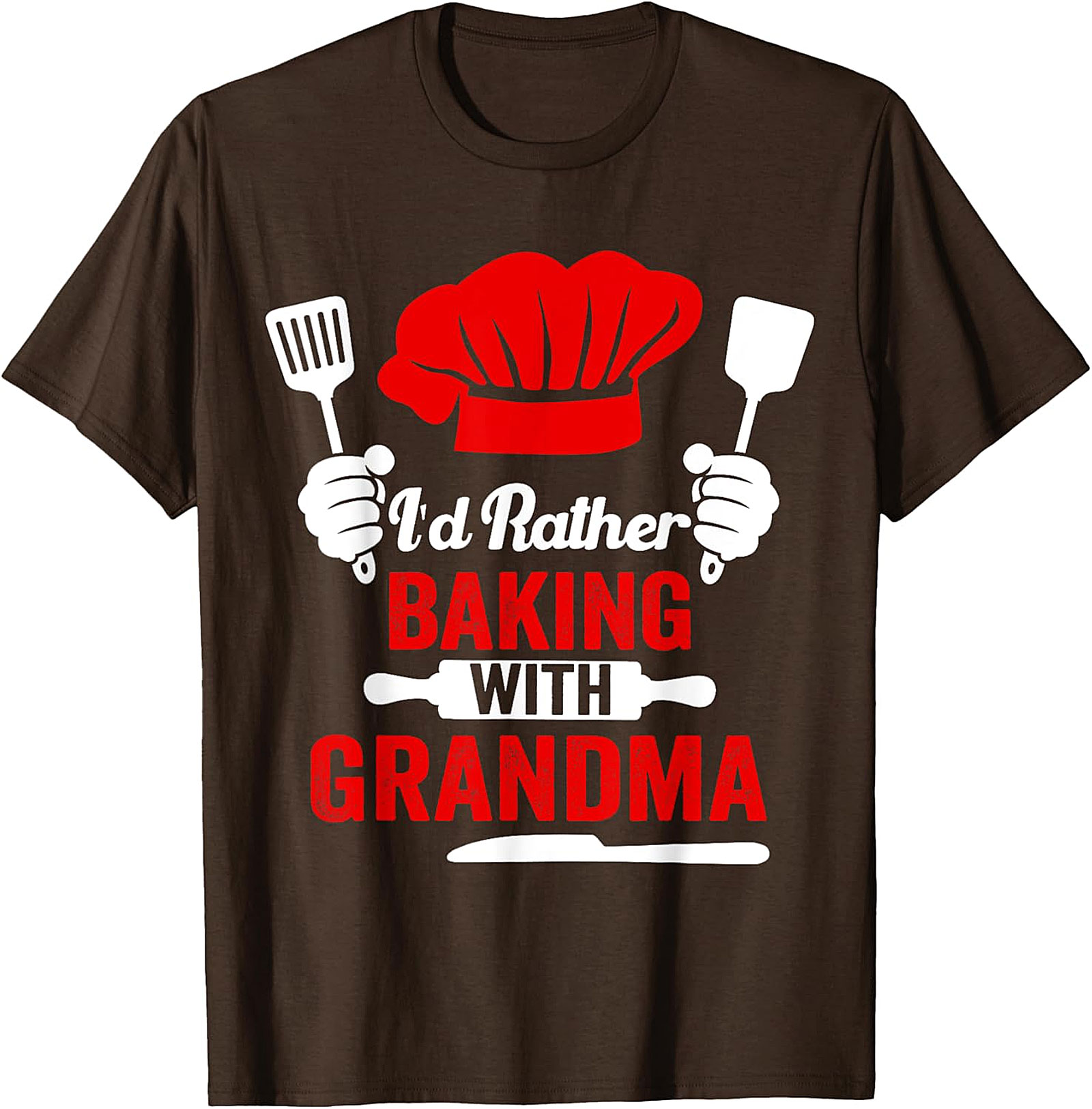  I'd Rather Be Baking With Grandma T-Shirt | Funny Graphic Tee