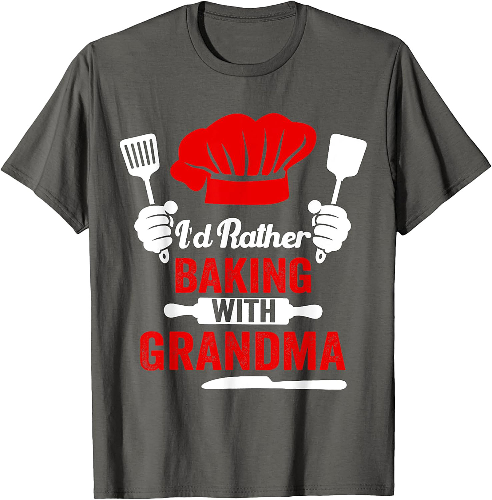  I'd Rather Be Baking With Grandma T-Shirt | Funny Graphic Tee