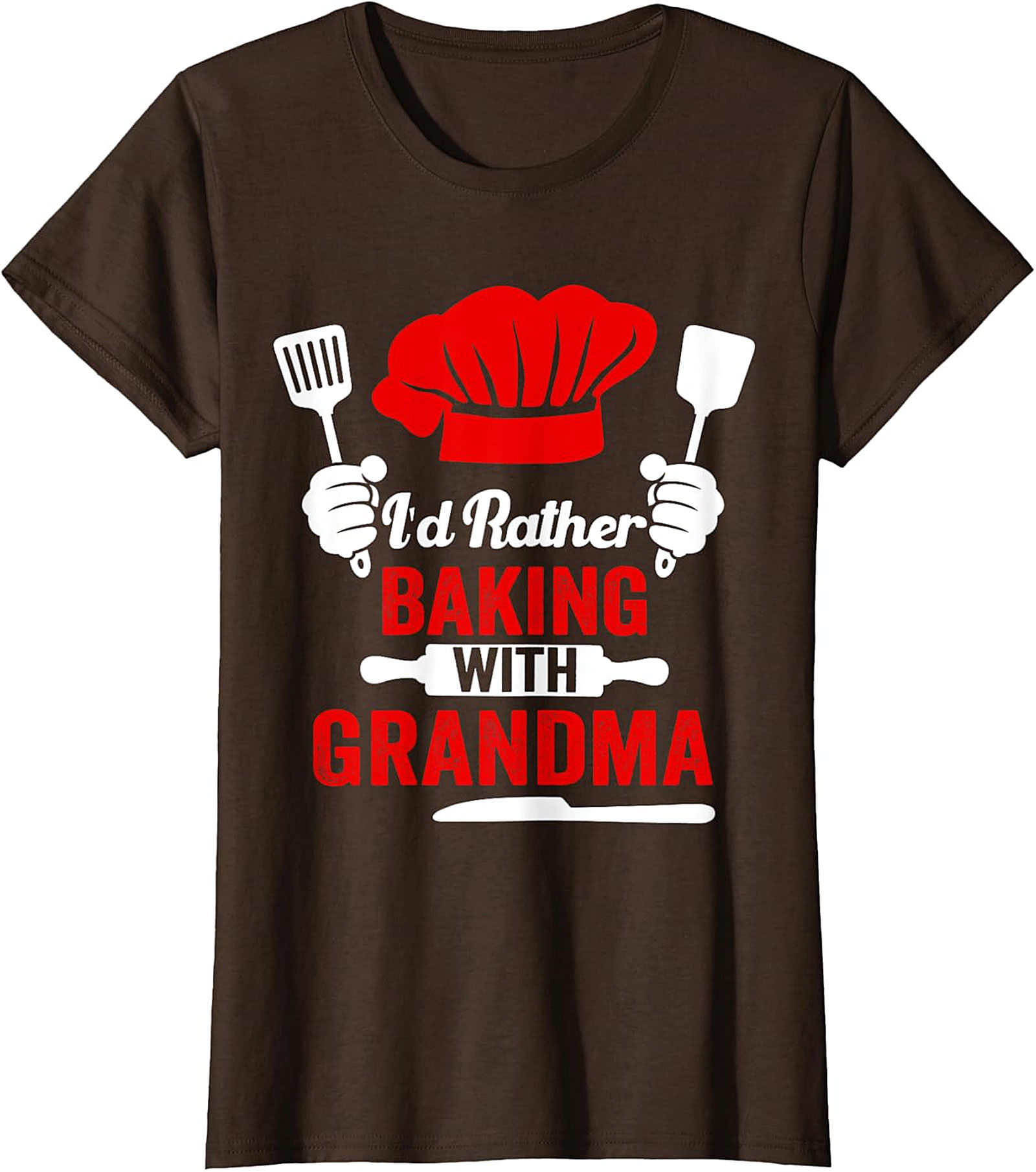  I'd Rather Be Baking With Grandma T-Shirt | Funny Graphic Tee
