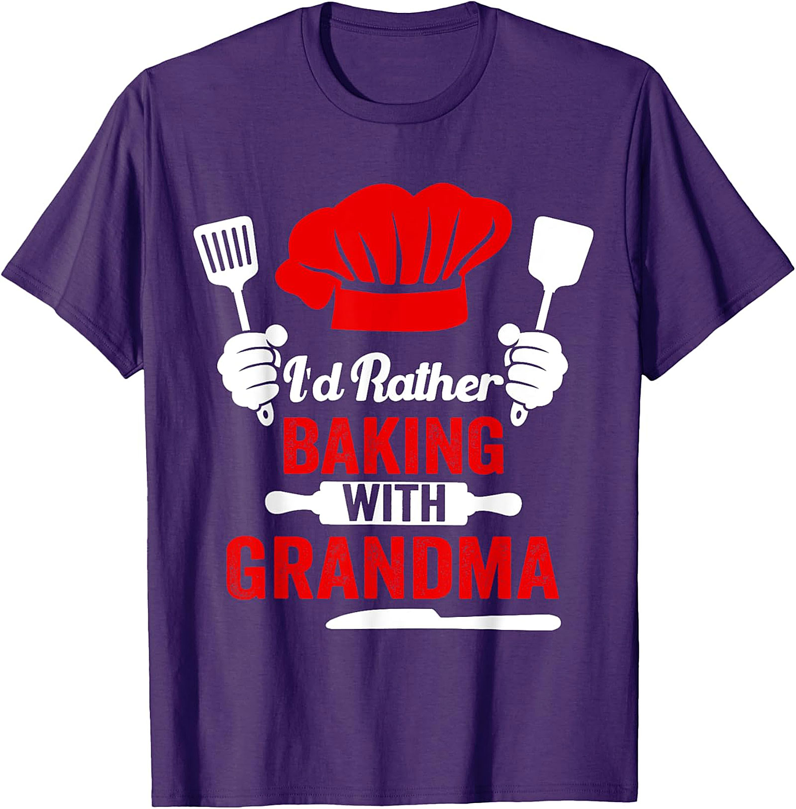  I'd Rather Be Baking With Grandma T-Shirt | Funny Graphic Tee