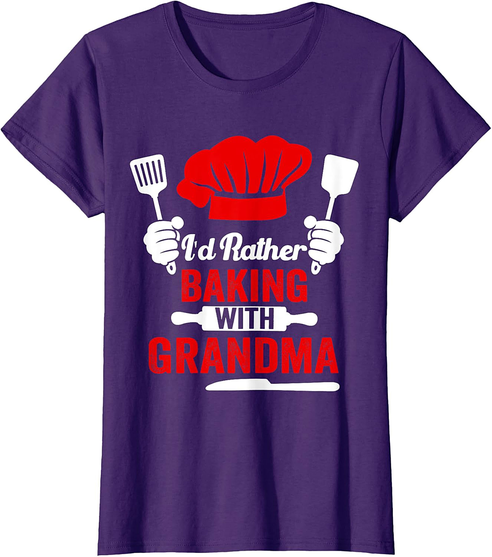  I'd Rather Be Baking With Grandma T-Shirt | Funny Graphic Tee
