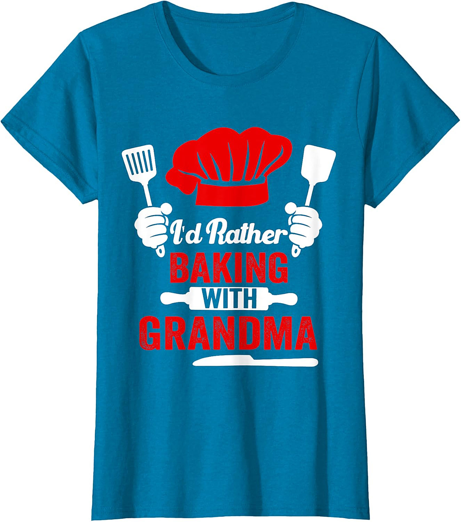  I'd Rather Be Baking With Grandma T-Shirt | Funny Graphic Tee
