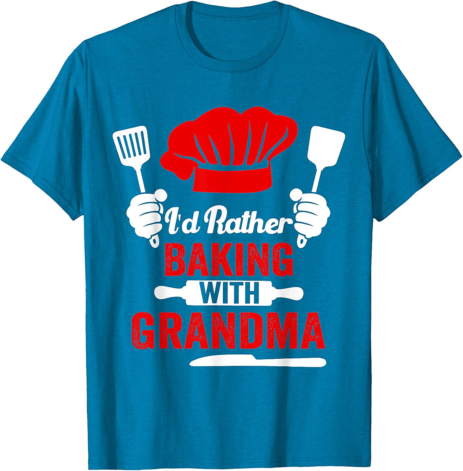  I'd Rather Be Baking With Grandma T-Shirt | Funny Graphic Tee