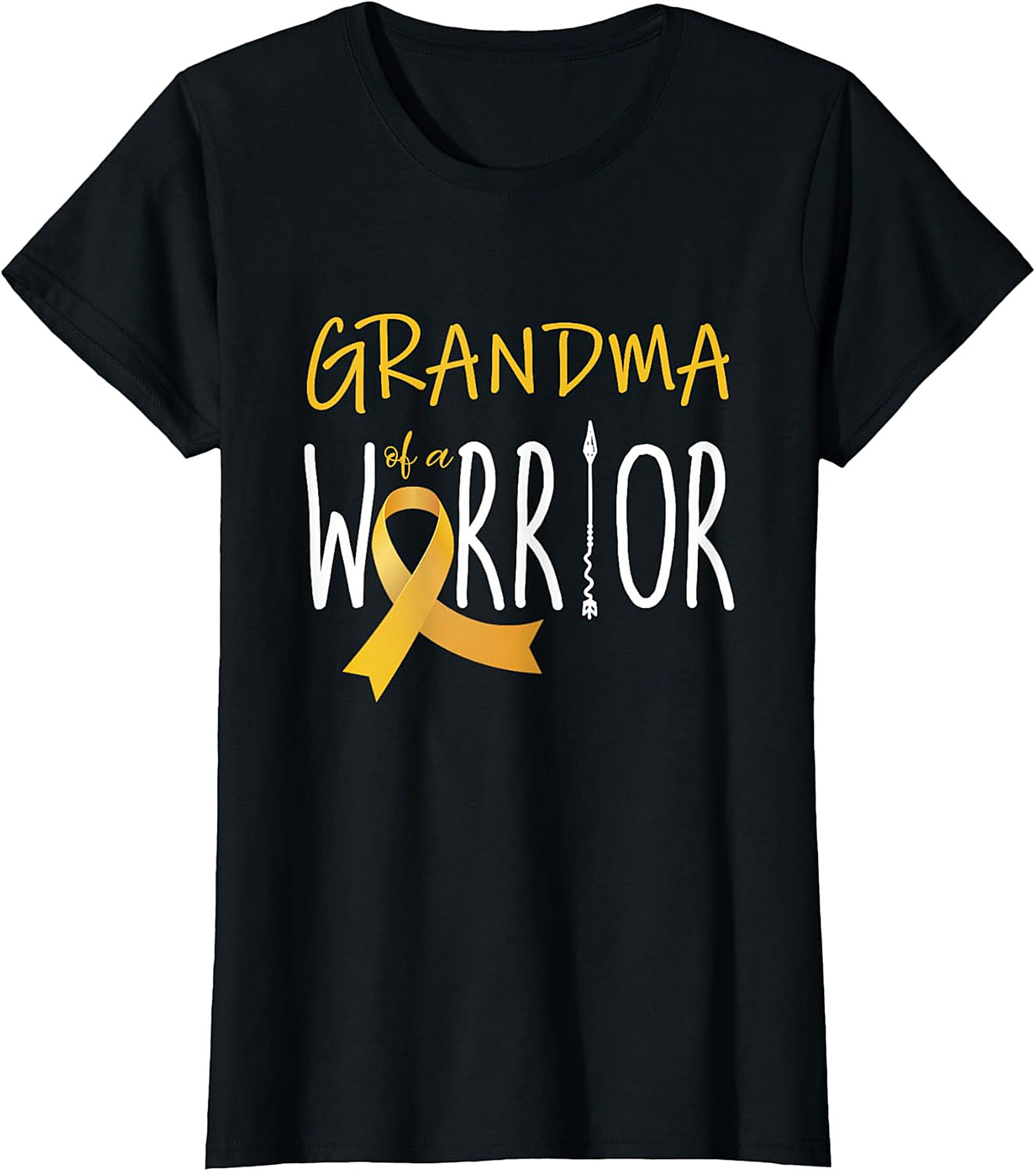 Grandma of a Warrior T-Shirt | Gold Ribbon Awareness Tee