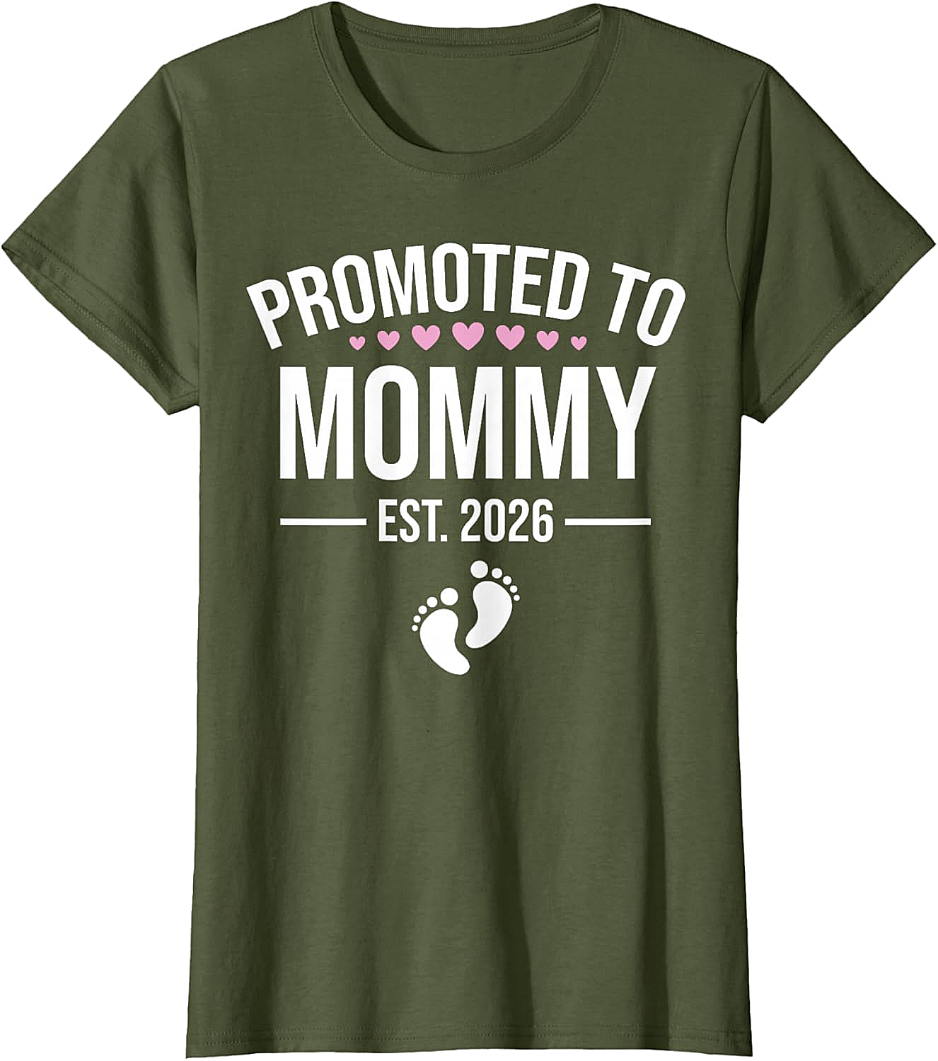  Promoted to Mommy Est. 2026 T-Shirt New Mom Gift Tee