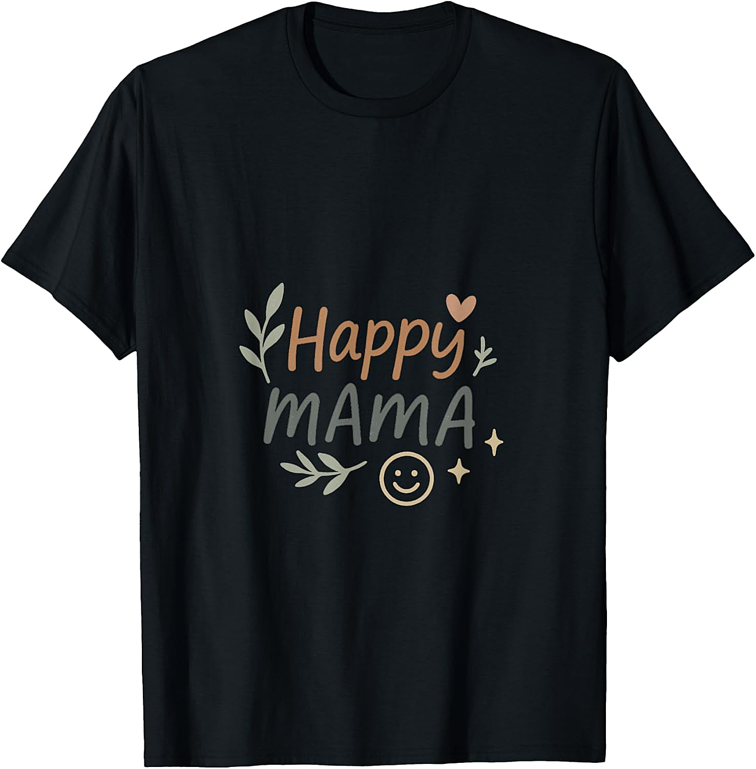 Happy Mama T-Shirt Boho Graphic Tee for Moms
