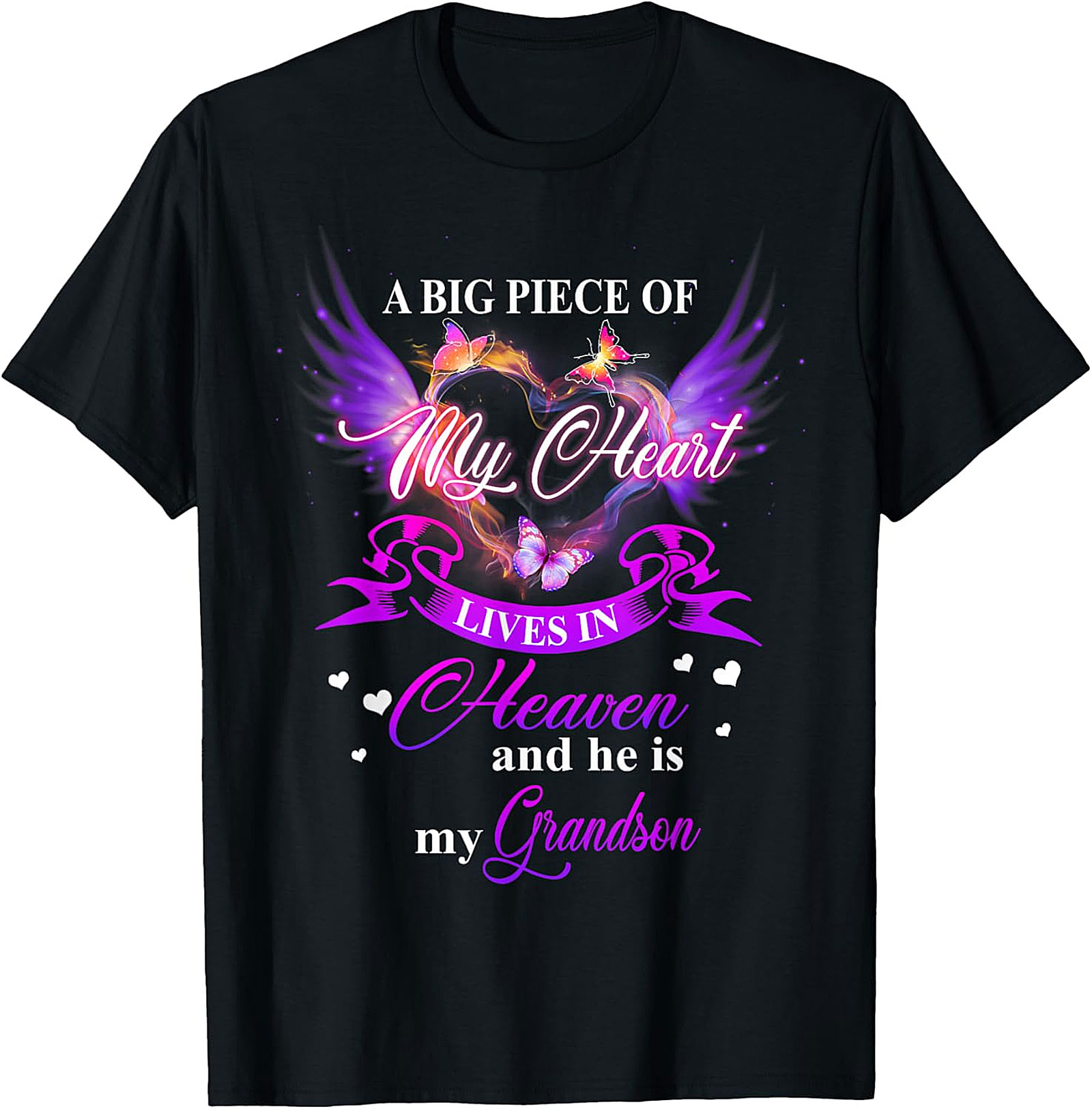 Grandson Memorial T-shirt | A Piece of My Heart in Heaven