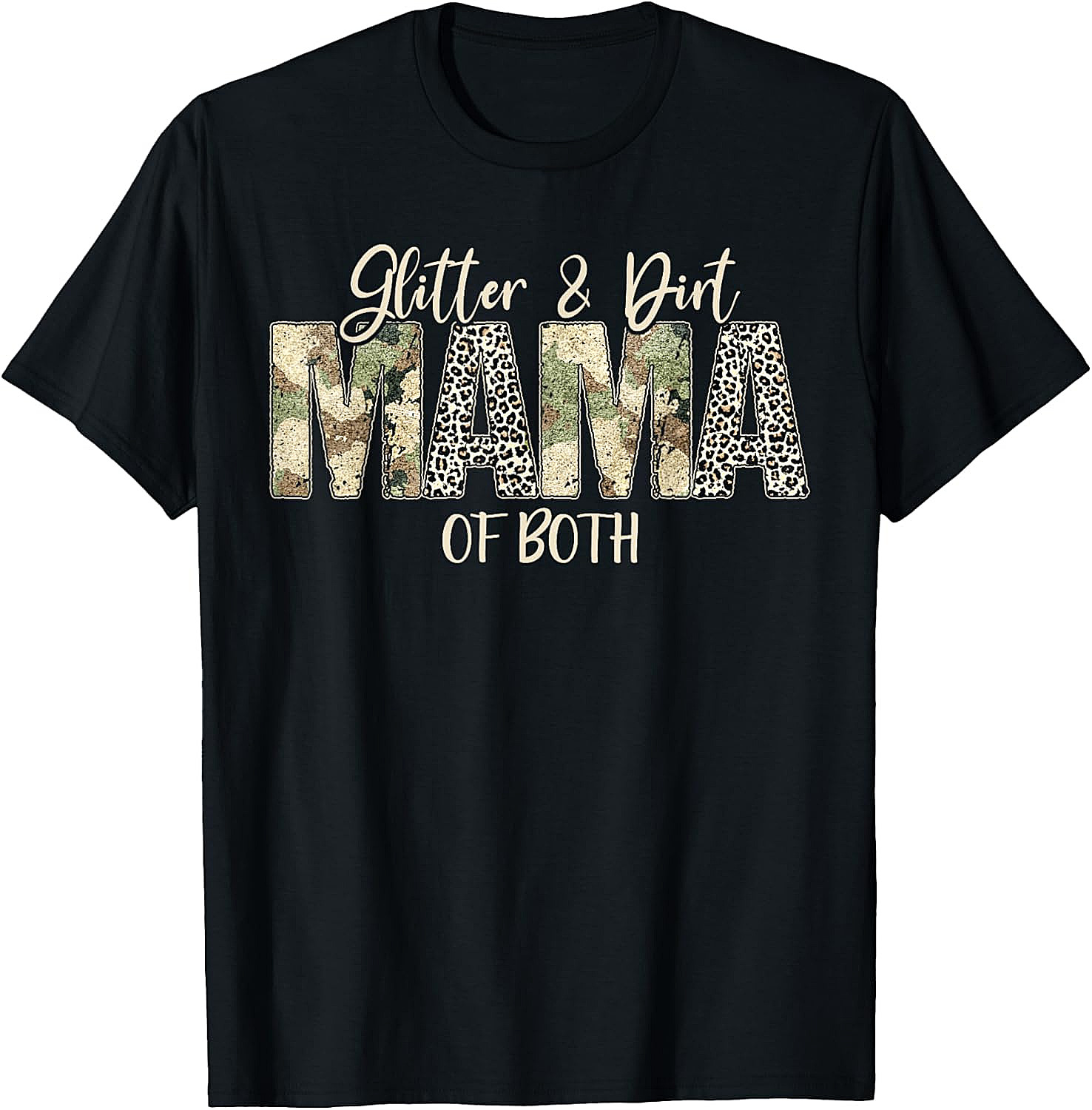 Glitter & Dirt Mama of Both T-Shirt Boy & Girl Mom Tee