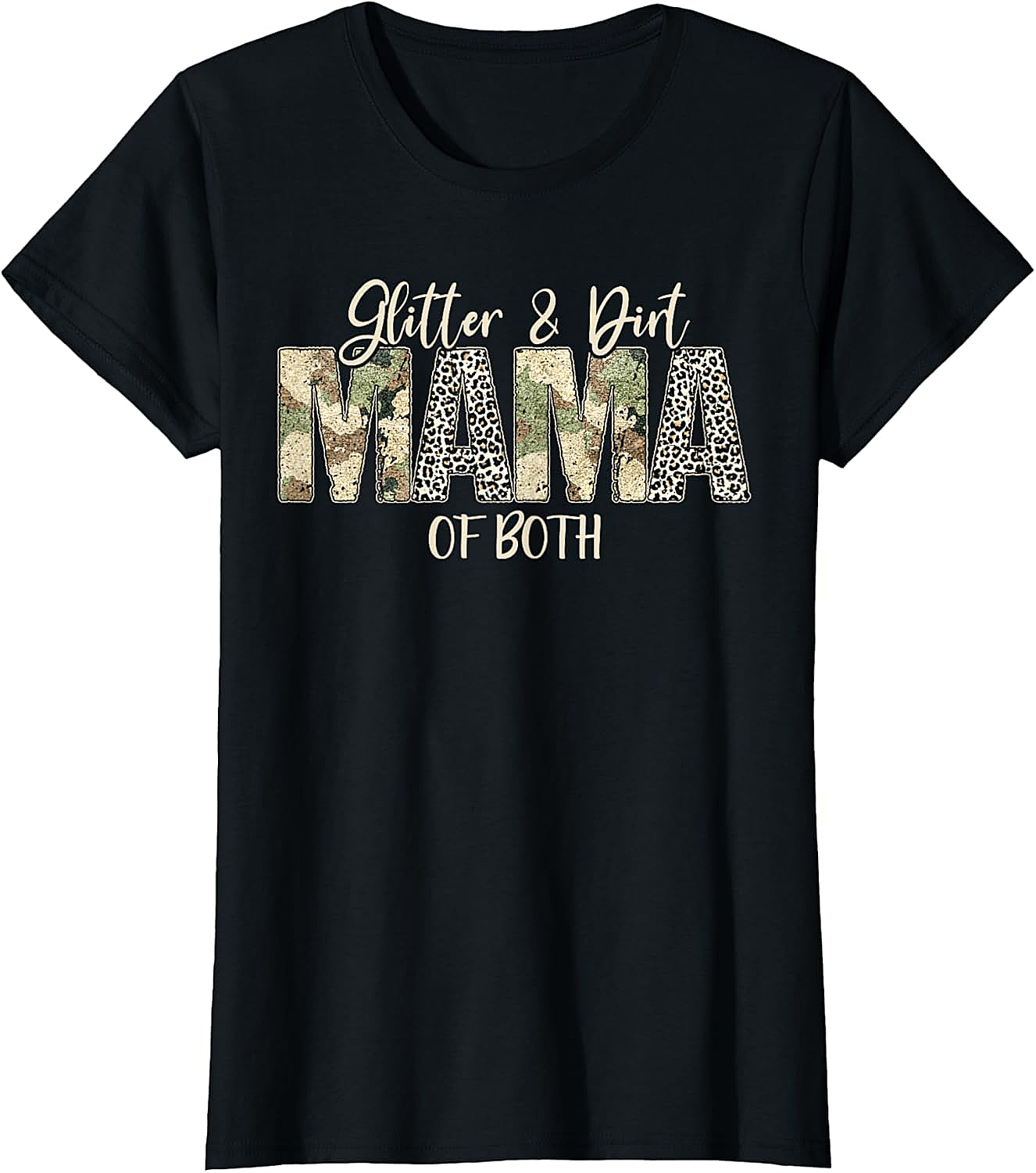Glitter & Dirt Mama of Both T-Shirt Boy & Girl Mom Tee