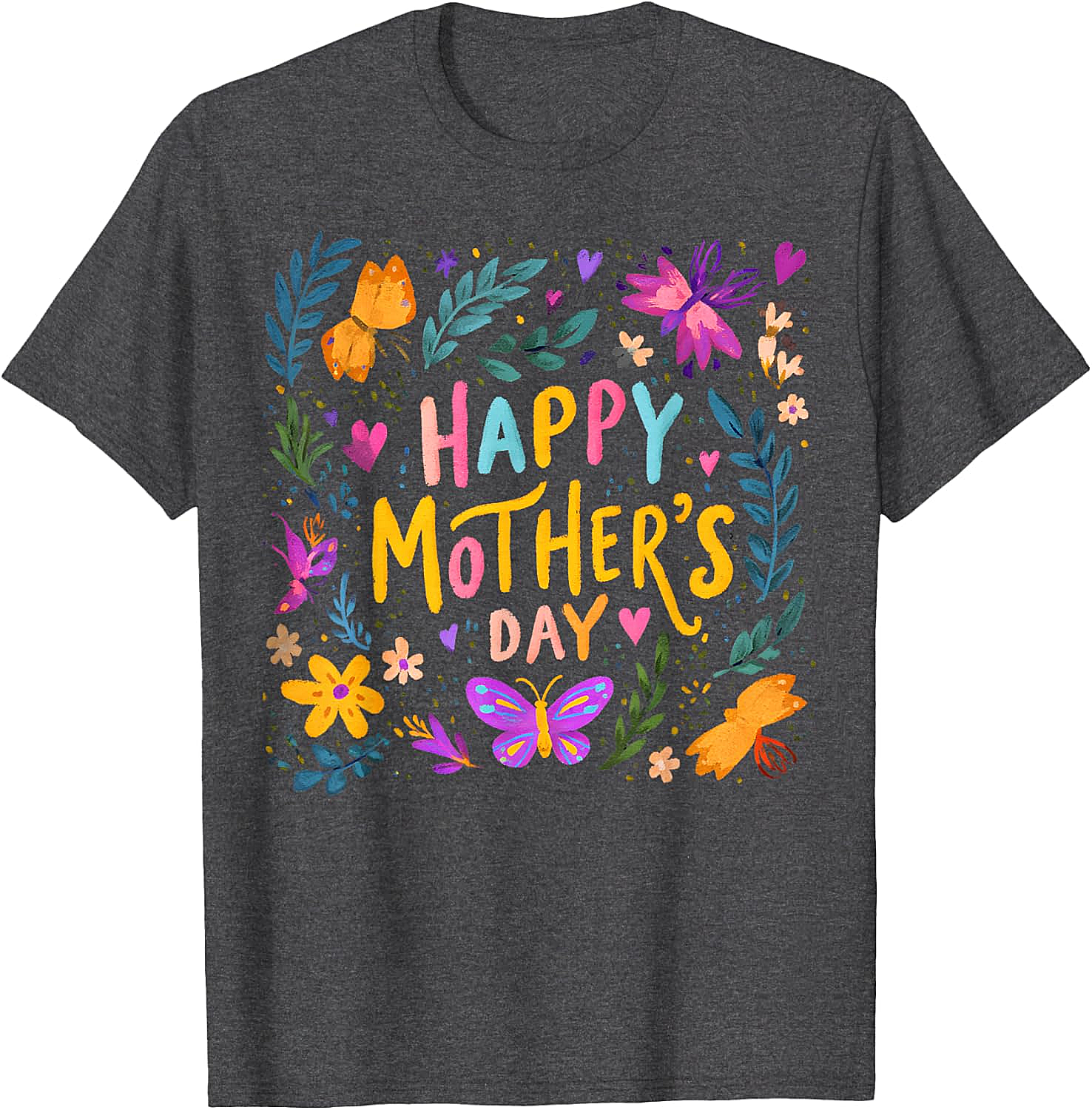  Floral Happy Mother's Day T-shirt Vibrant Gift for Mom