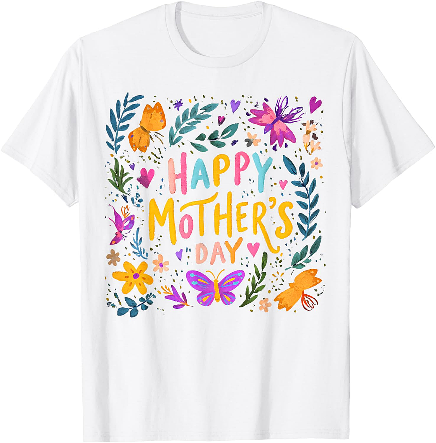 Floral Happy Mother's Day T-shirt Vibrant Gift for Mom