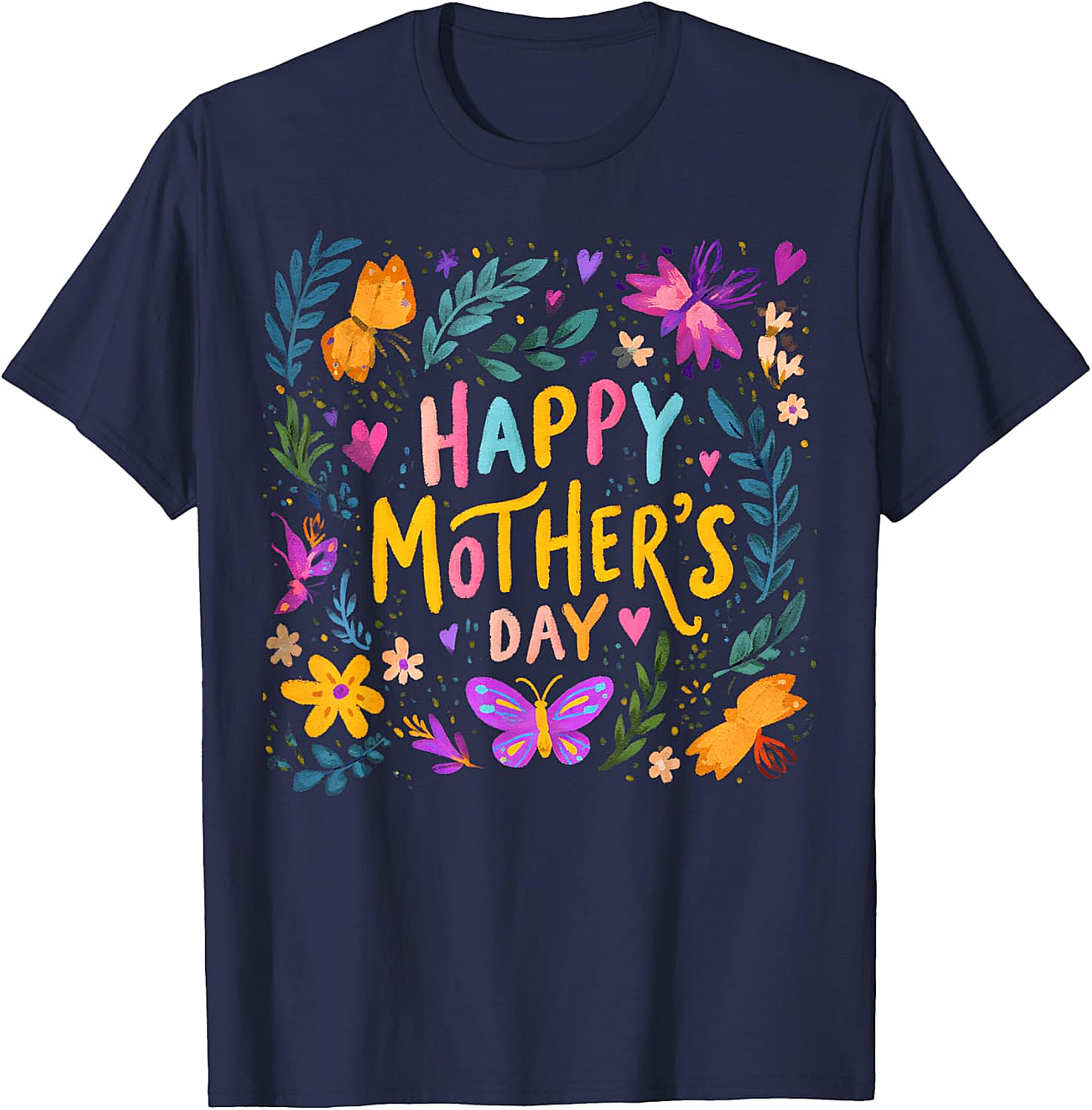  Floral Happy Mother's Day T-shirt Vibrant Gift for Mom