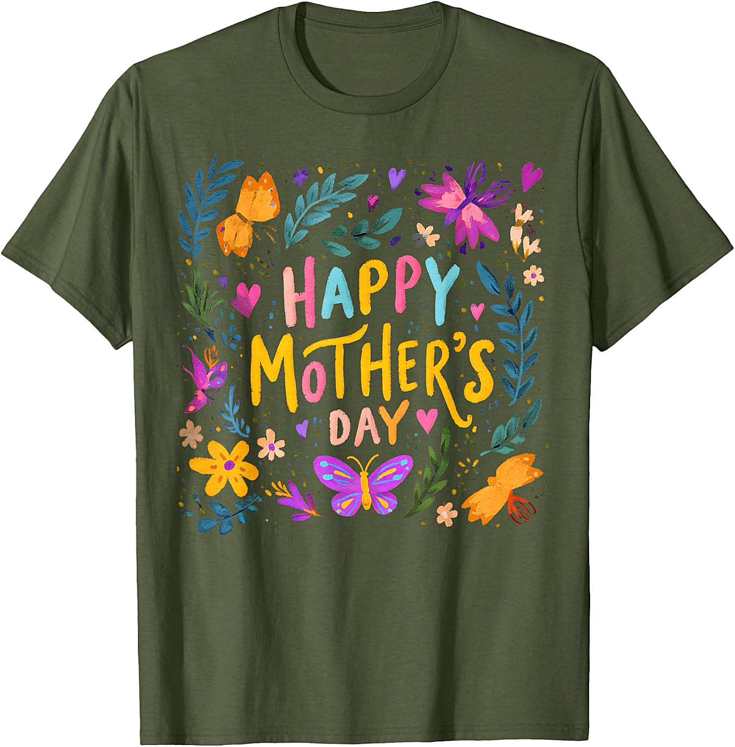  Floral Happy Mother's Day T-shirt Vibrant Gift for Mom