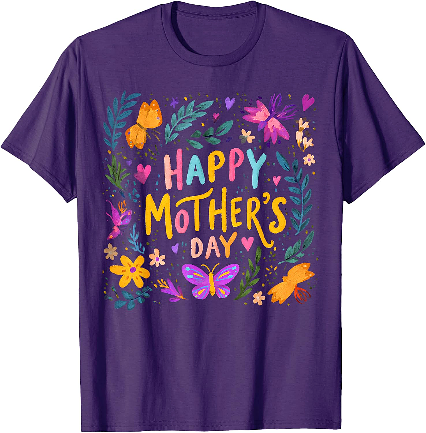  Floral Happy Mother's Day T-shirt Vibrant Gift for Mom