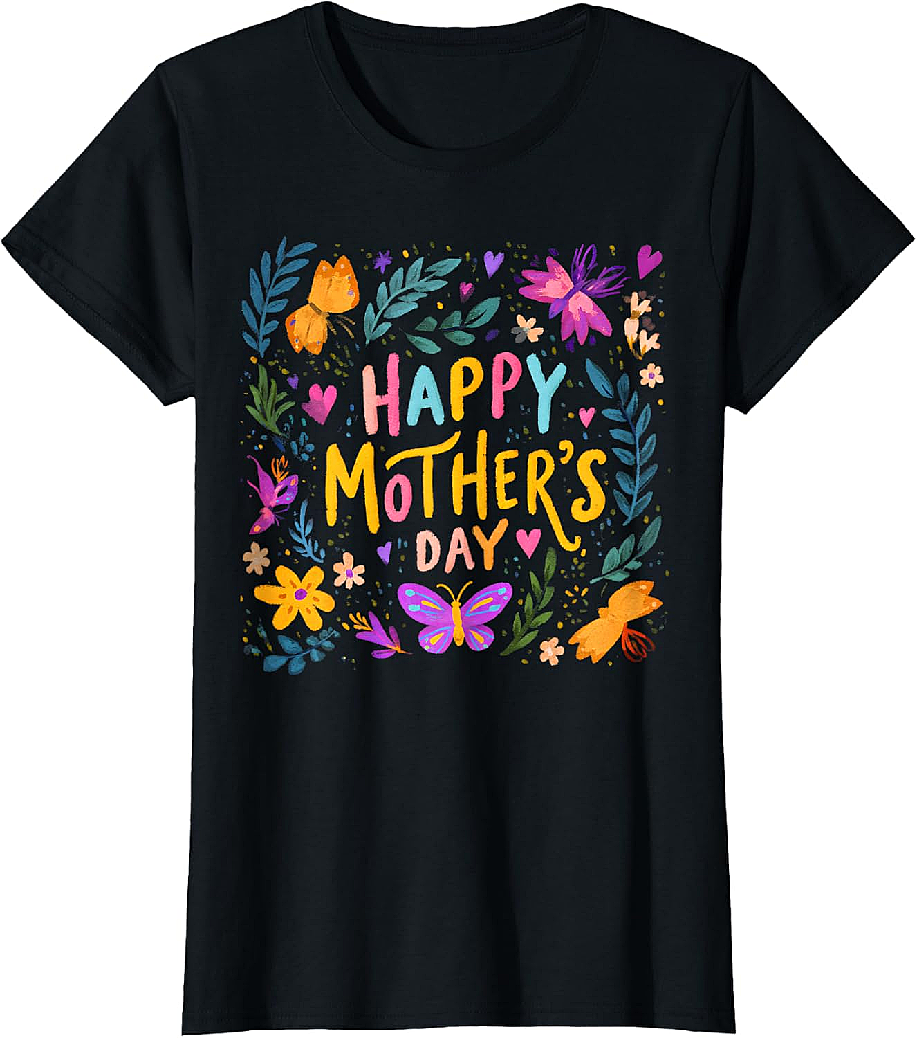  Floral Happy Mother's Day T-shirt Vibrant Gift for Mom