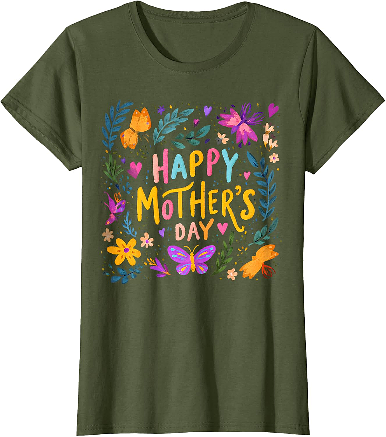  Floral Happy Mother's Day T-shirt Vibrant Gift for Mom