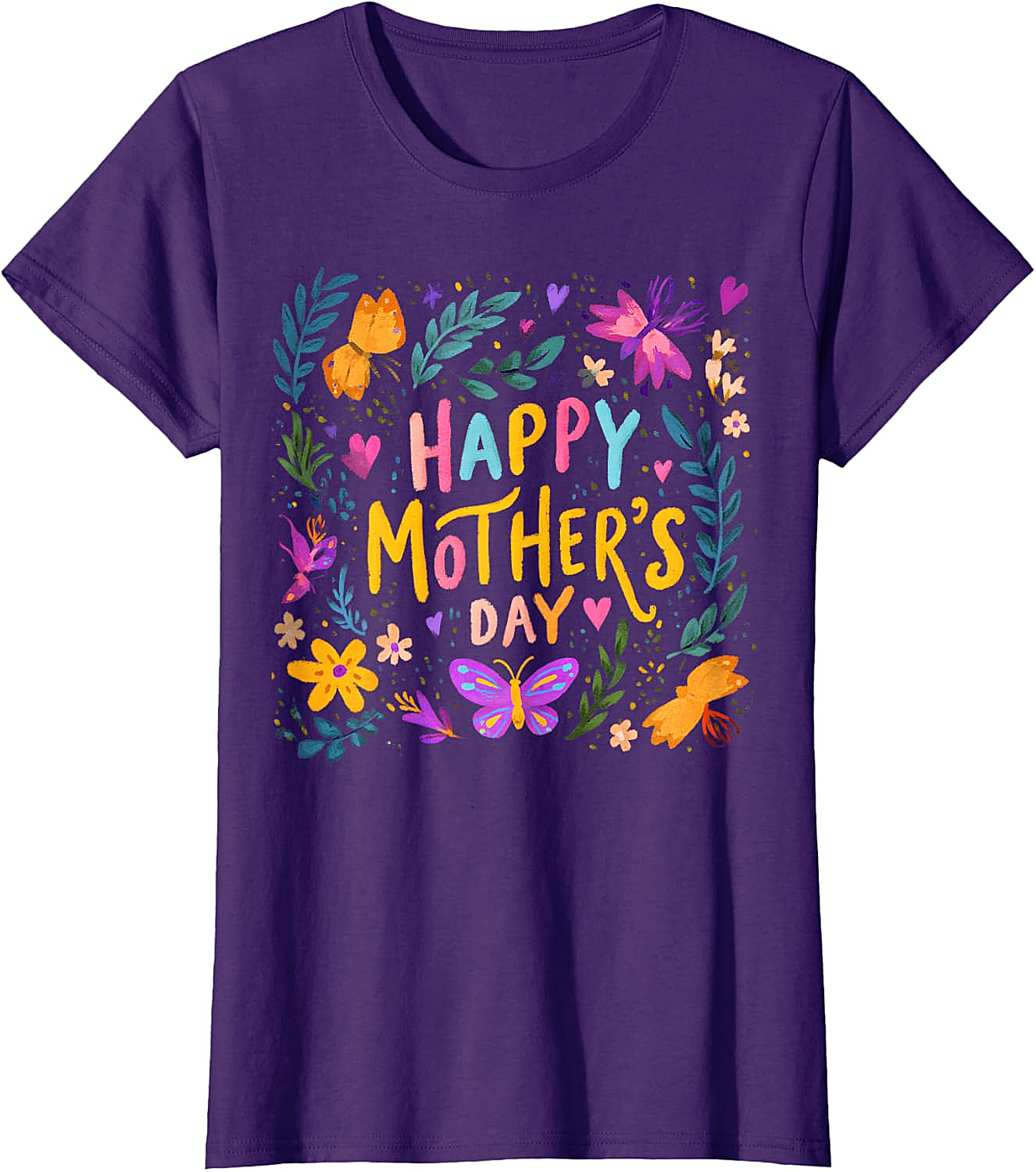  Floral Happy Mother's Day T-shirt Vibrant Gift for Mom