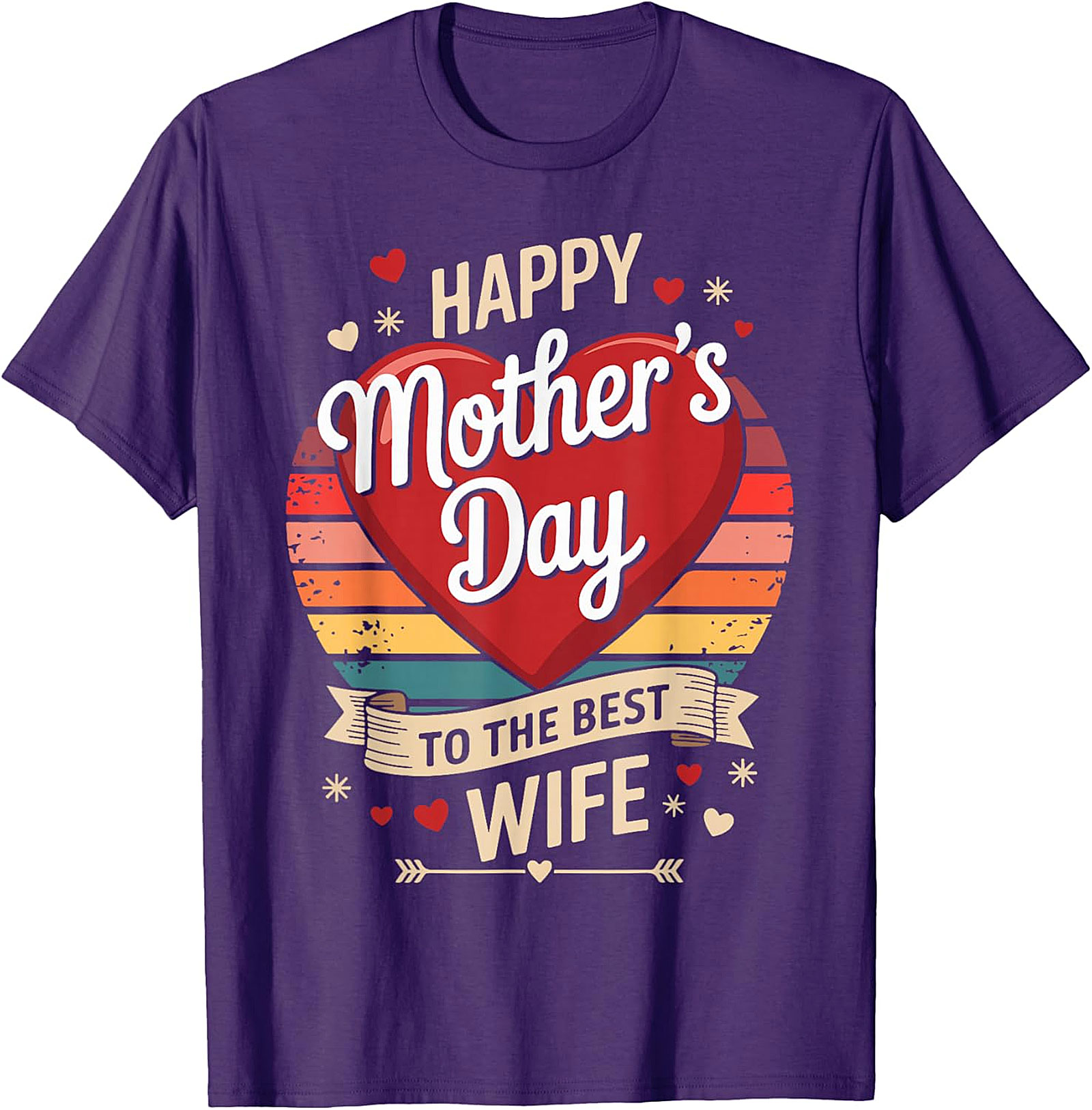 Happy Mother's Day Best Wife T-Shirt - Retro Graphic Tee