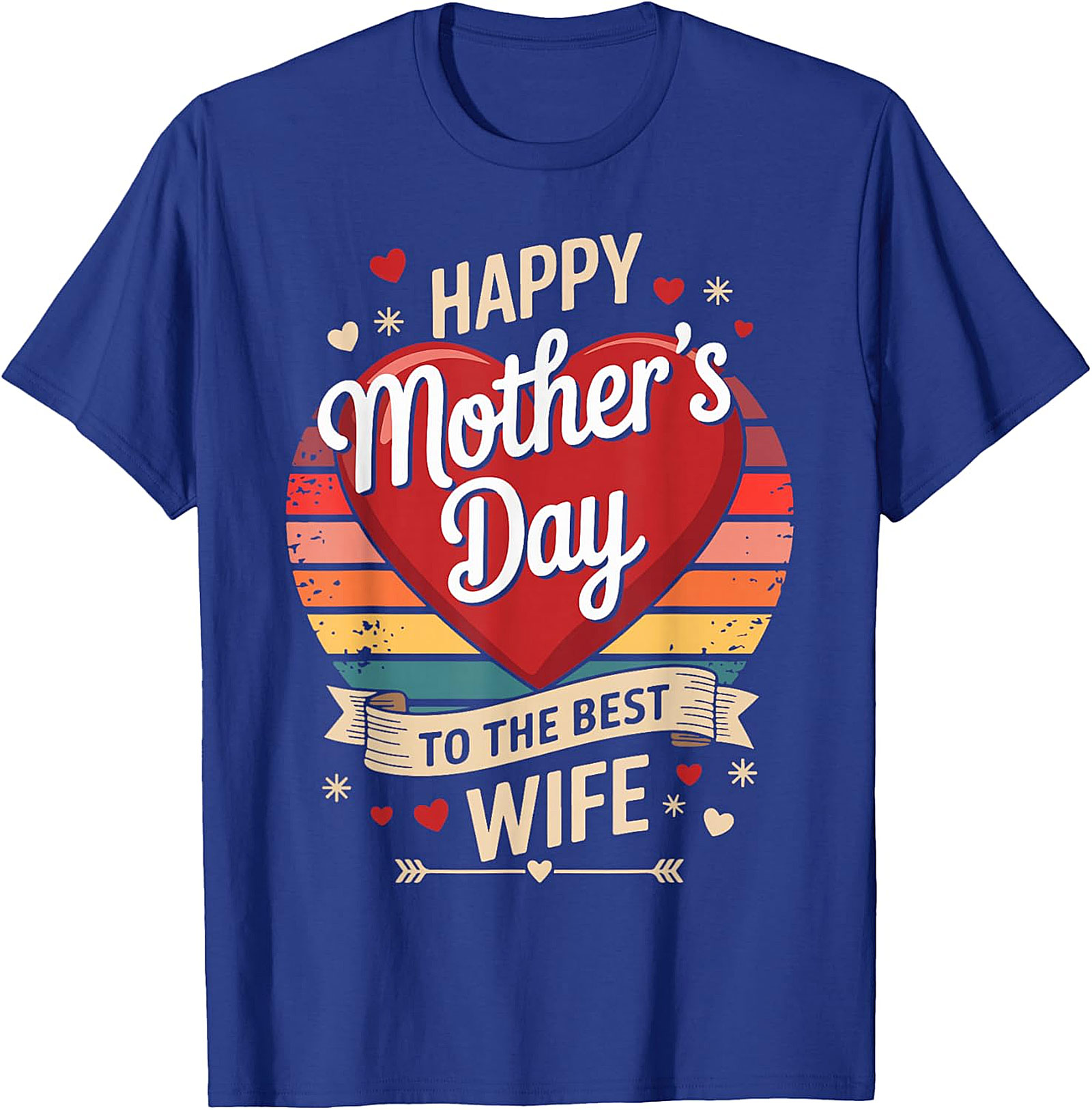 Happy Mother's Day Best Wife T-Shirt - Retro Graphic Tee