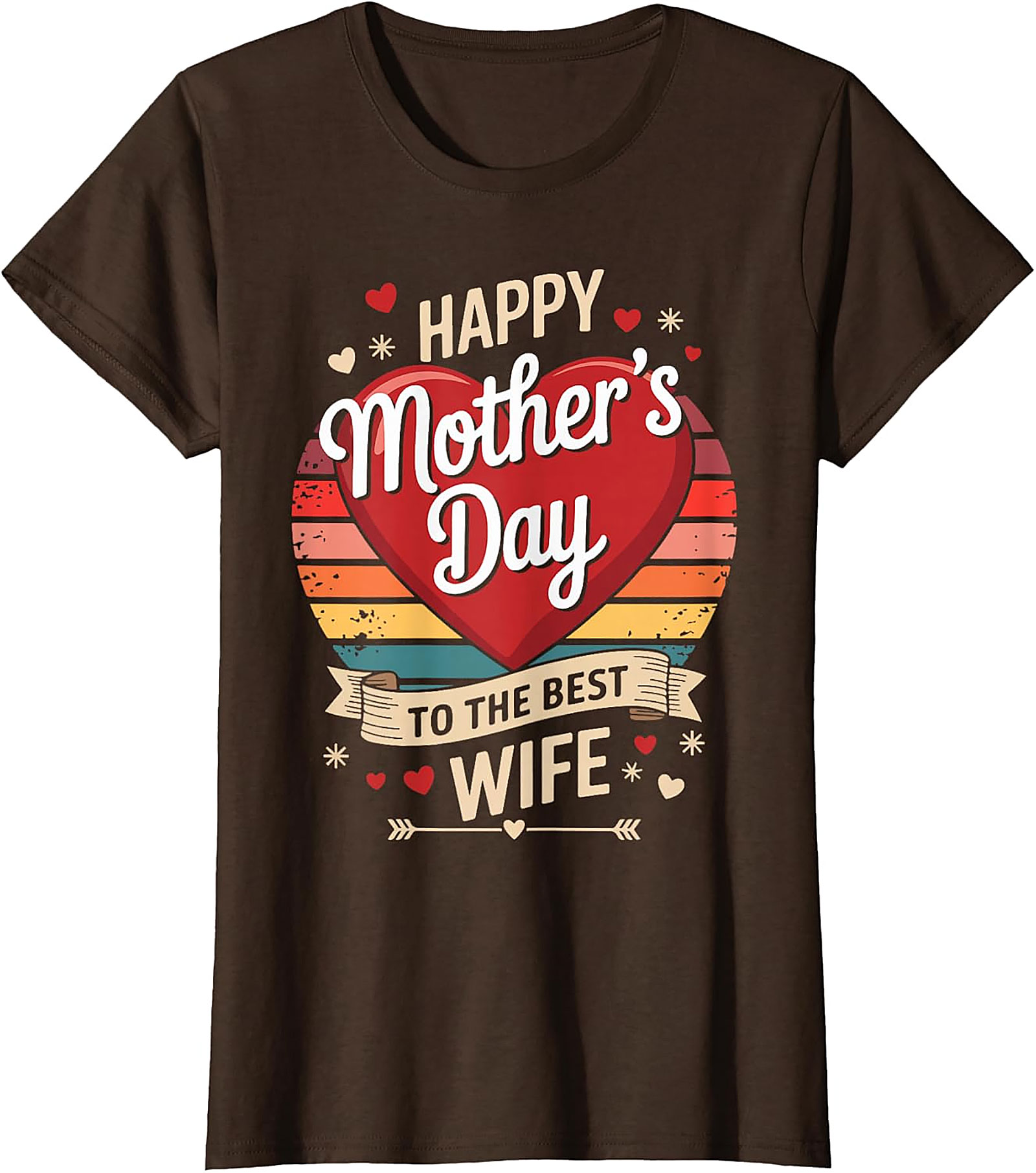 Happy Mother's Day Best Wife T-Shirt - Retro Graphic Tee