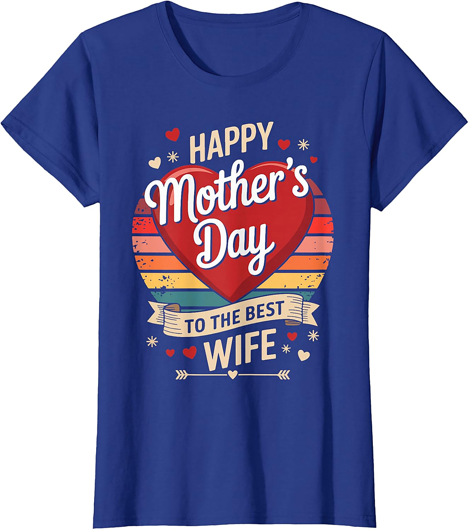 Happy Mother's Day Best Wife T-Shirt - Retro Graphic Tee